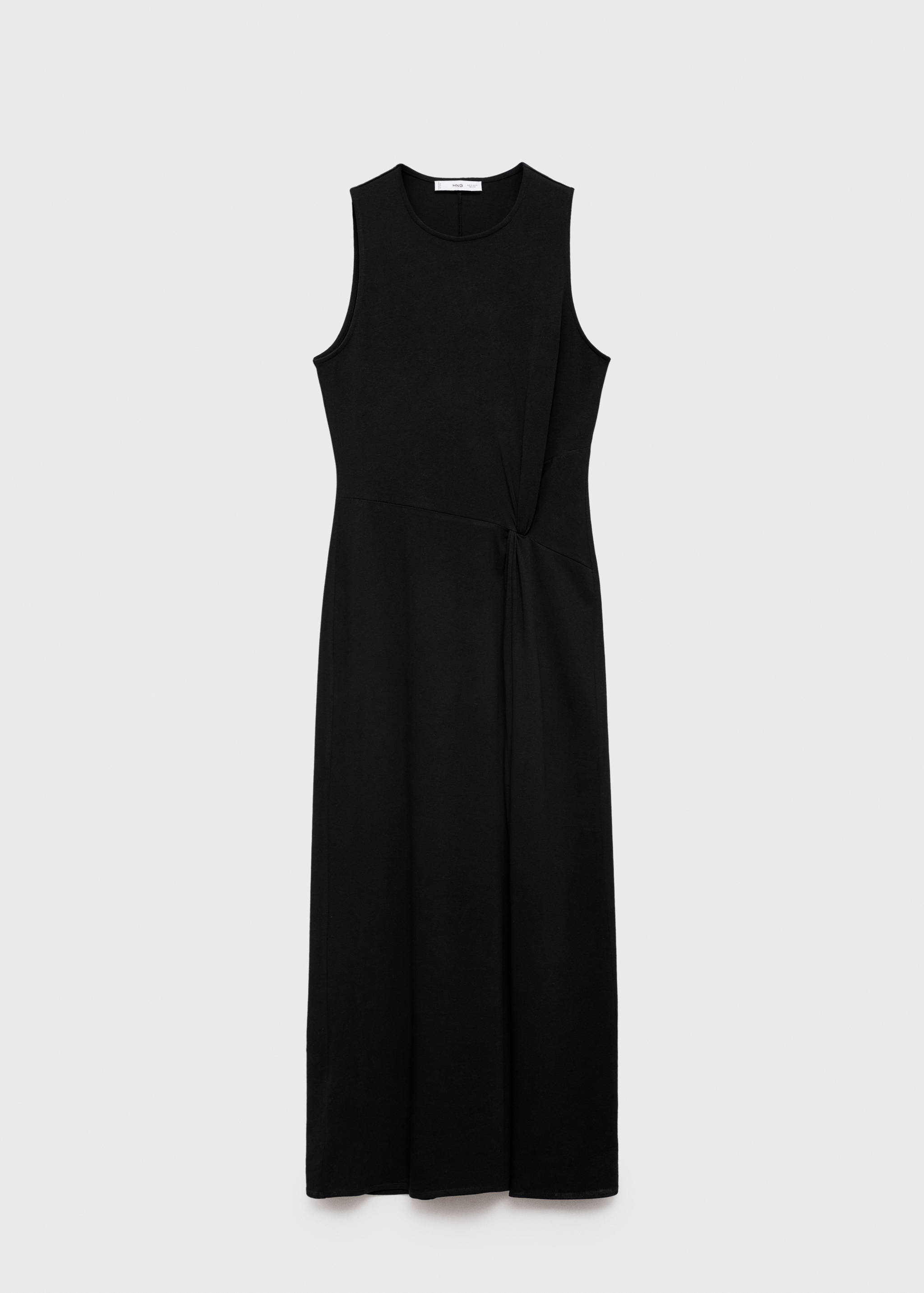 Gathered cotton midi-dress - Article without model