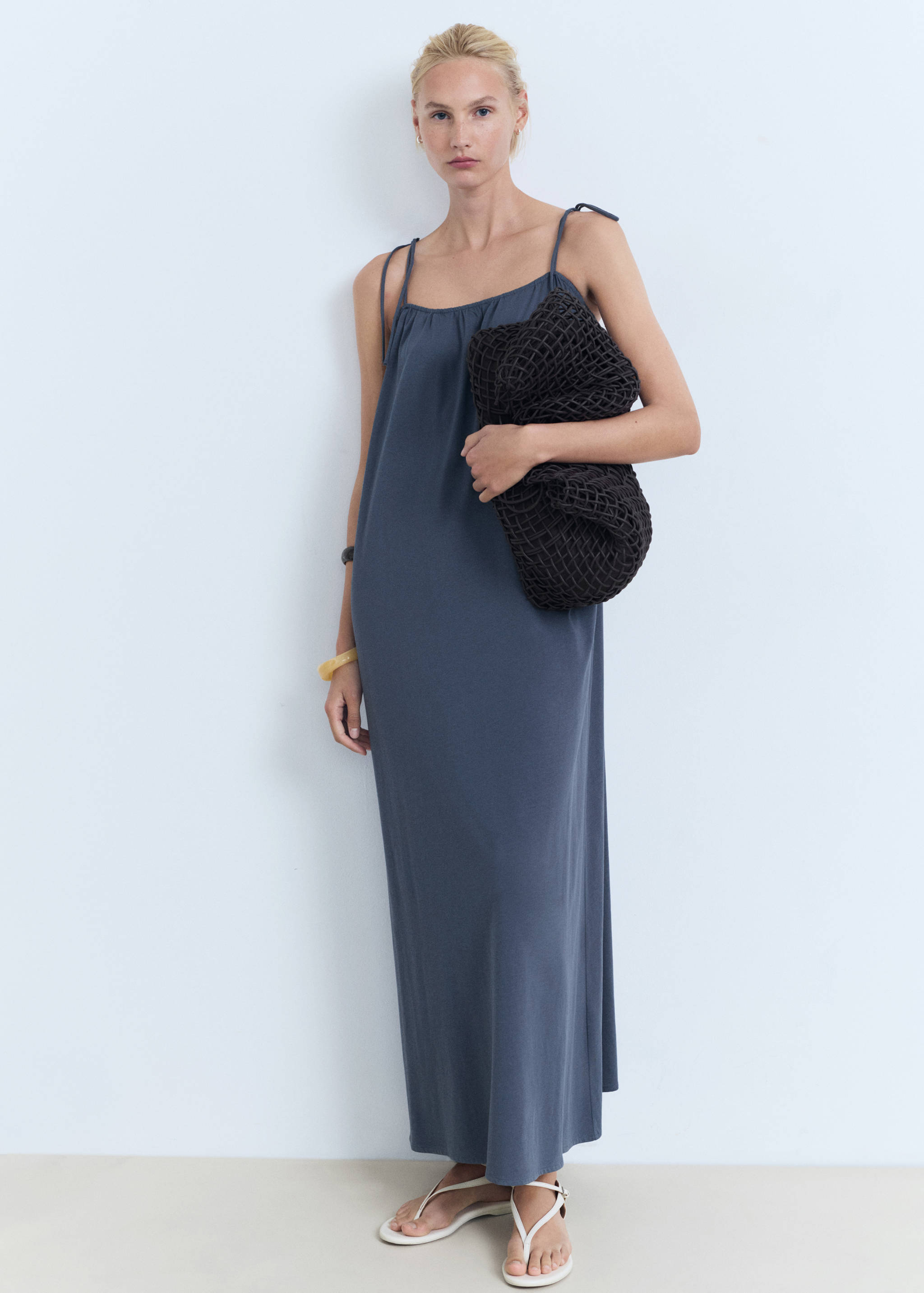 Bow cotton dress - General plane