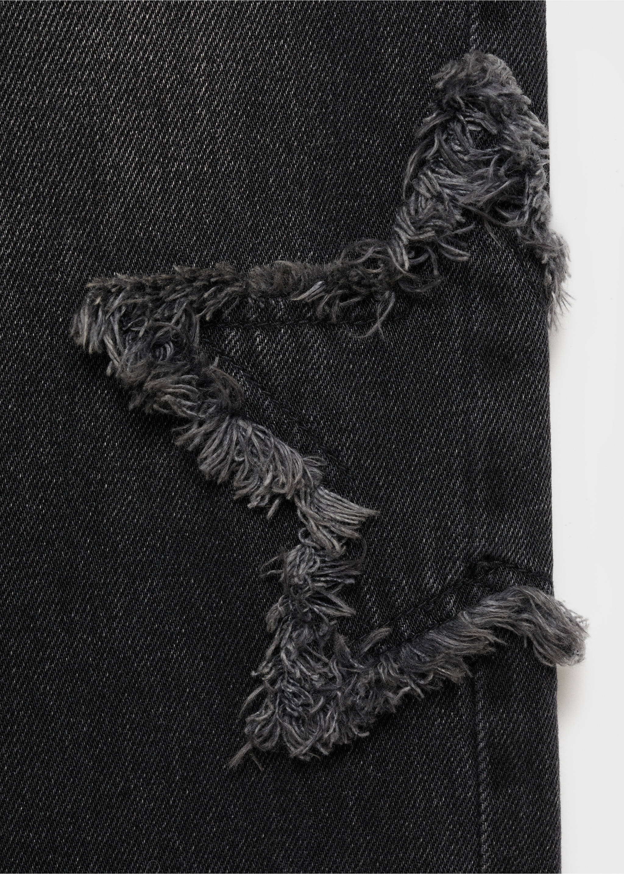 Jeans straight bordado estrellas - Detalle del artículo 8, Denim negro. Ref: 17022914-00.