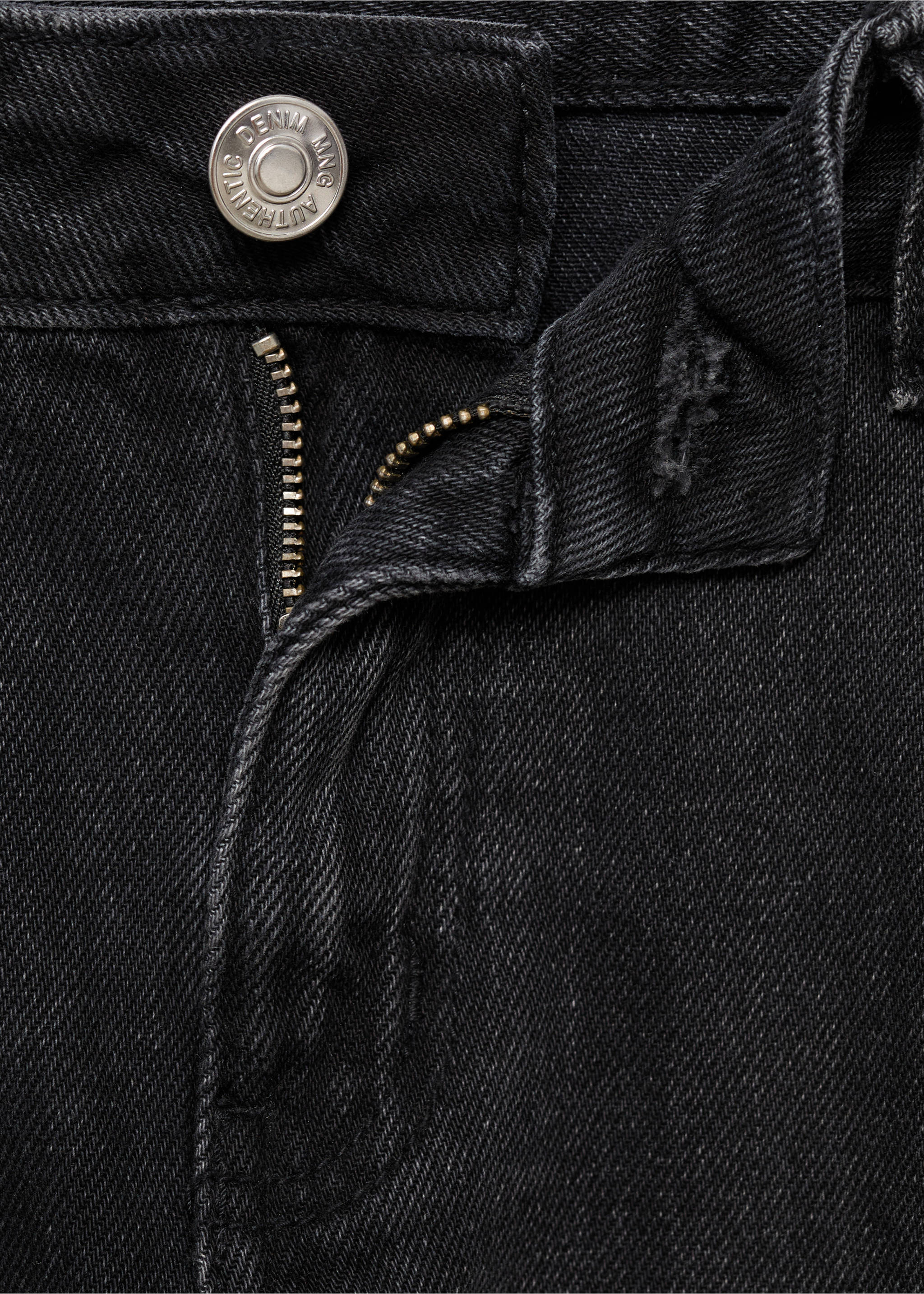 Jeans straight bordado estrellas - Detalle del artículo 0, Denim negro. Ref: 17022914-00.