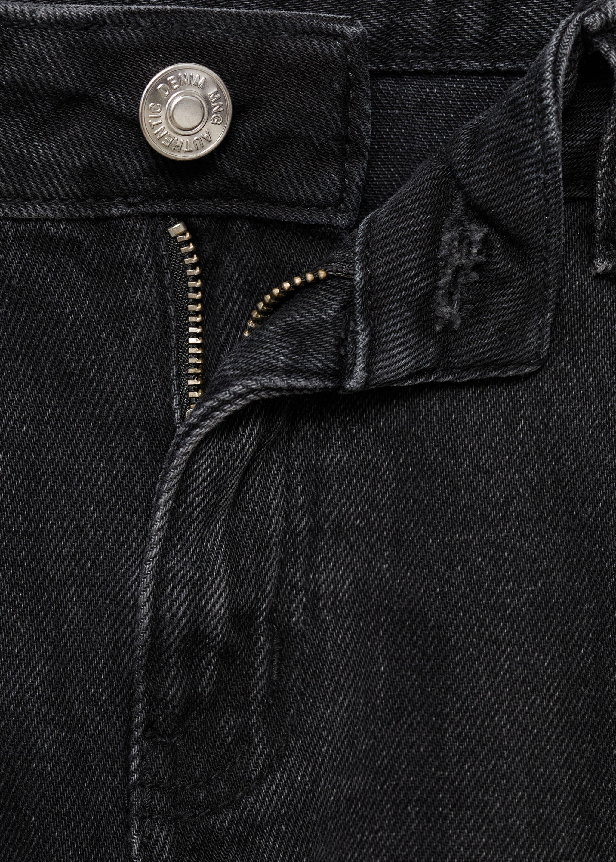 Straight-leg jeans with star embroidery - Details of the article 0
