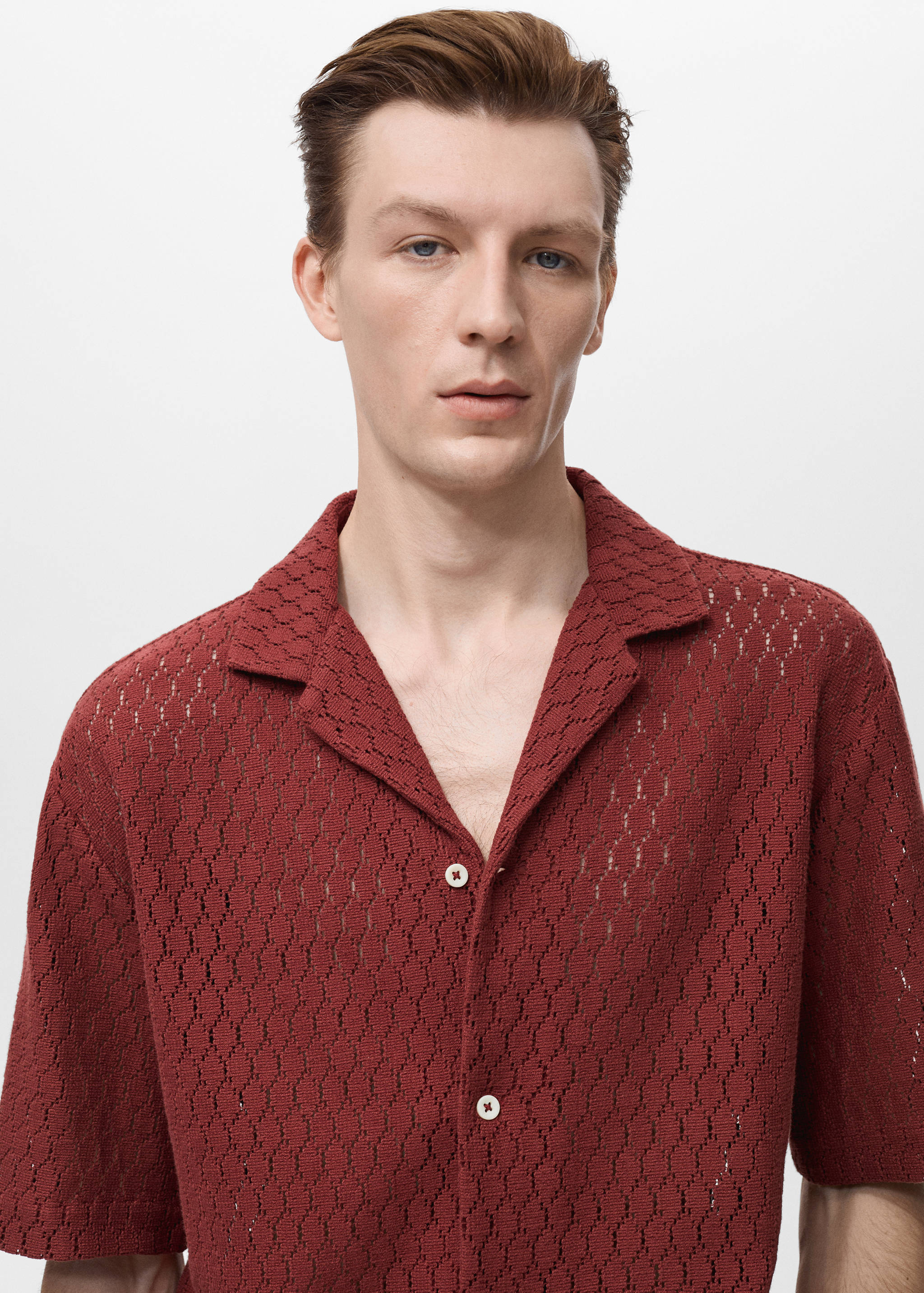 بلوزة قطنية مخرمة - تفاصيل المنتج 1