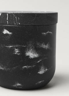Marble-effect bathroom jar — Black 2