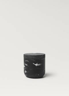 Marble-effect bathroom jar — Black 5