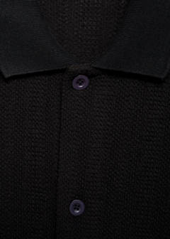 Structured knitted shirt — Black 7