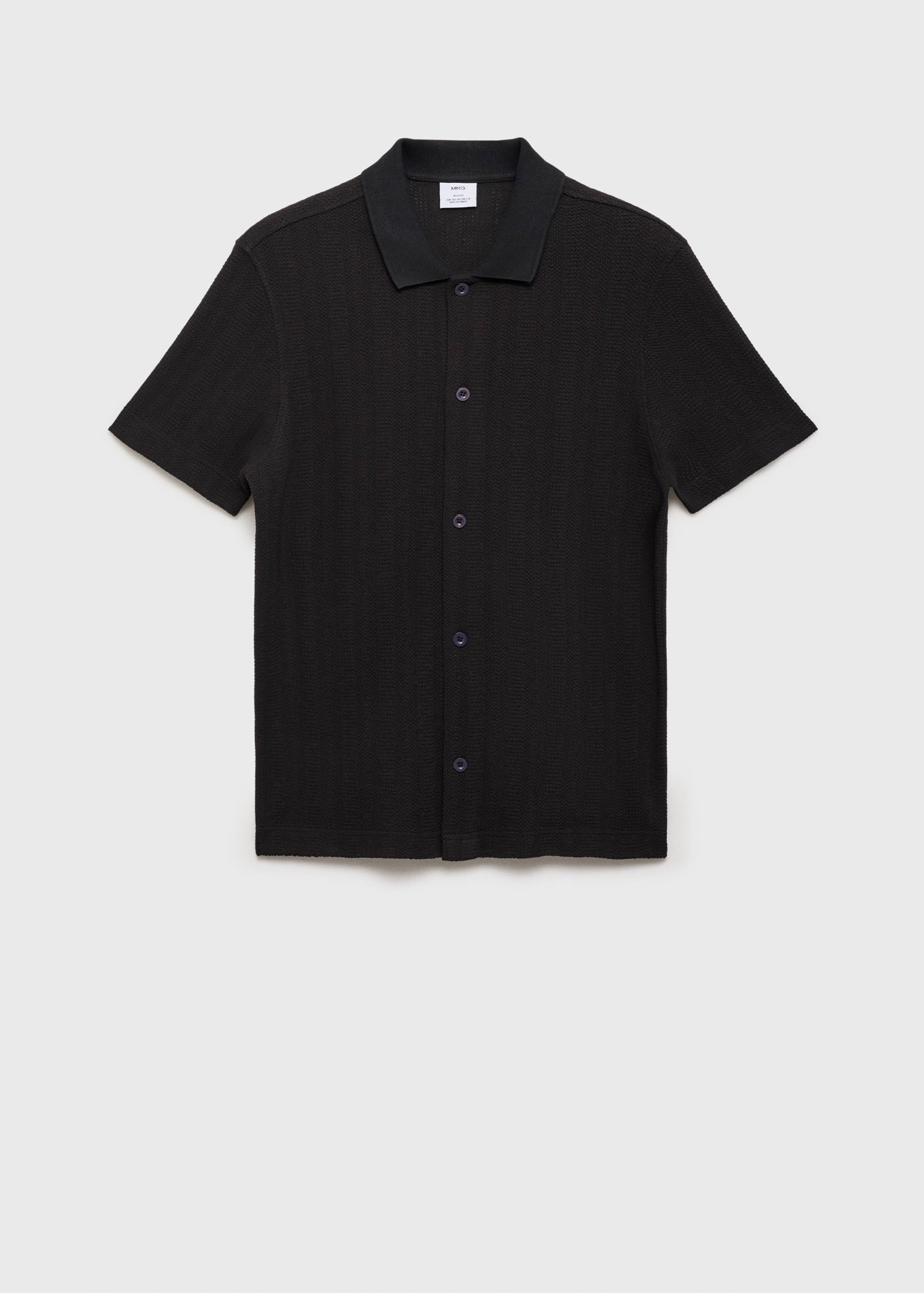 Structured knitted shirt - Article without model
