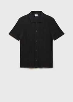 Structured knitted shirt — Black 6