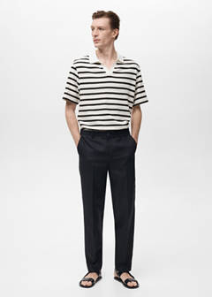 Striped textured knitted polo shirt — Off White 2