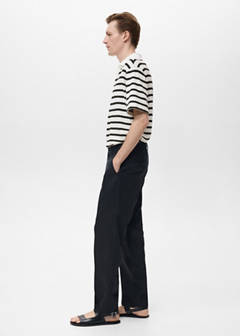 Striped textured knitted polo shirt — Off White 5
