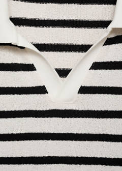 Striped textured knitted polo shirt — Off White 7