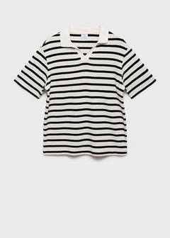 Striped textured knitted polo shirt — Off White 6