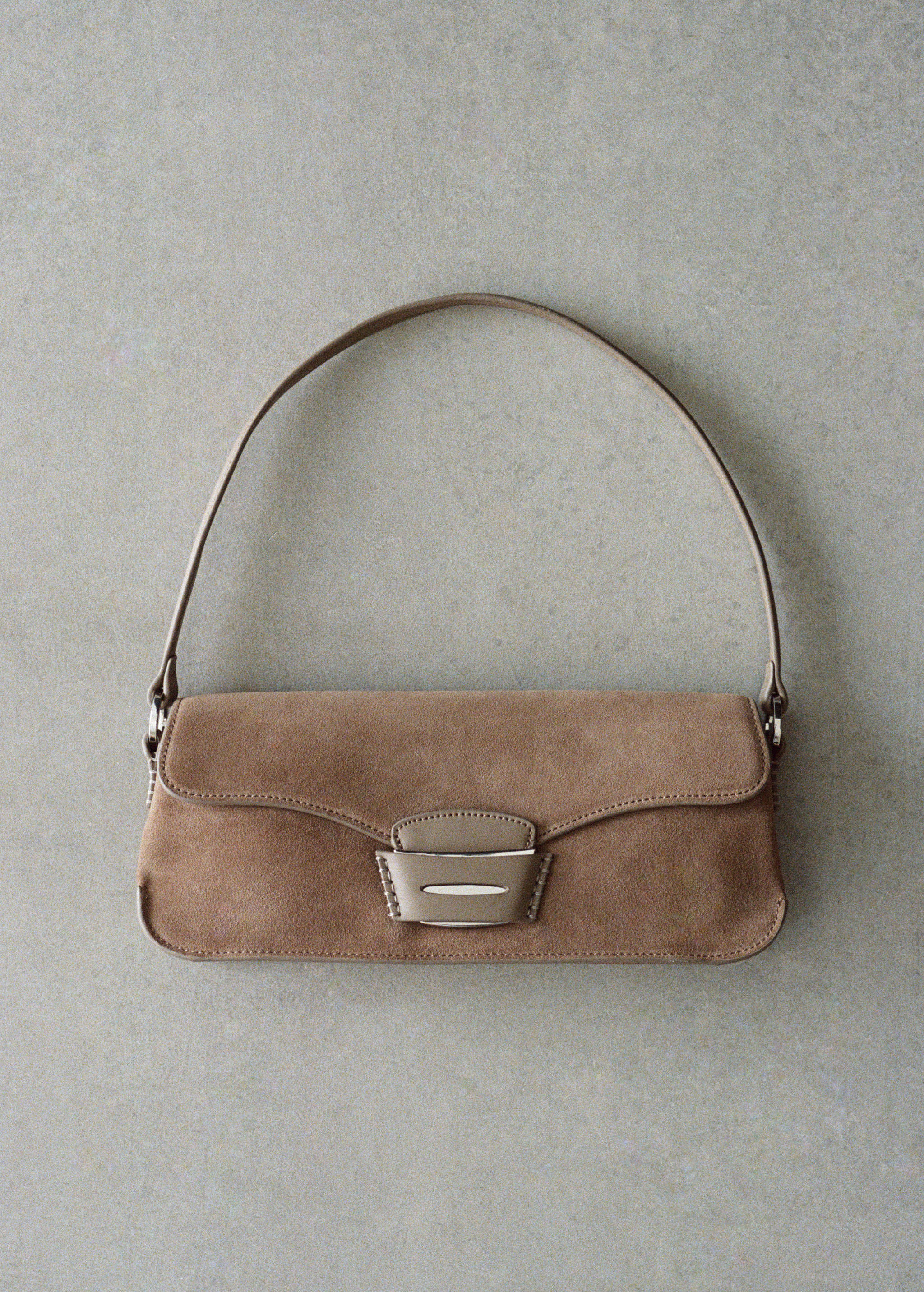 Suede shoulder bag - General plane