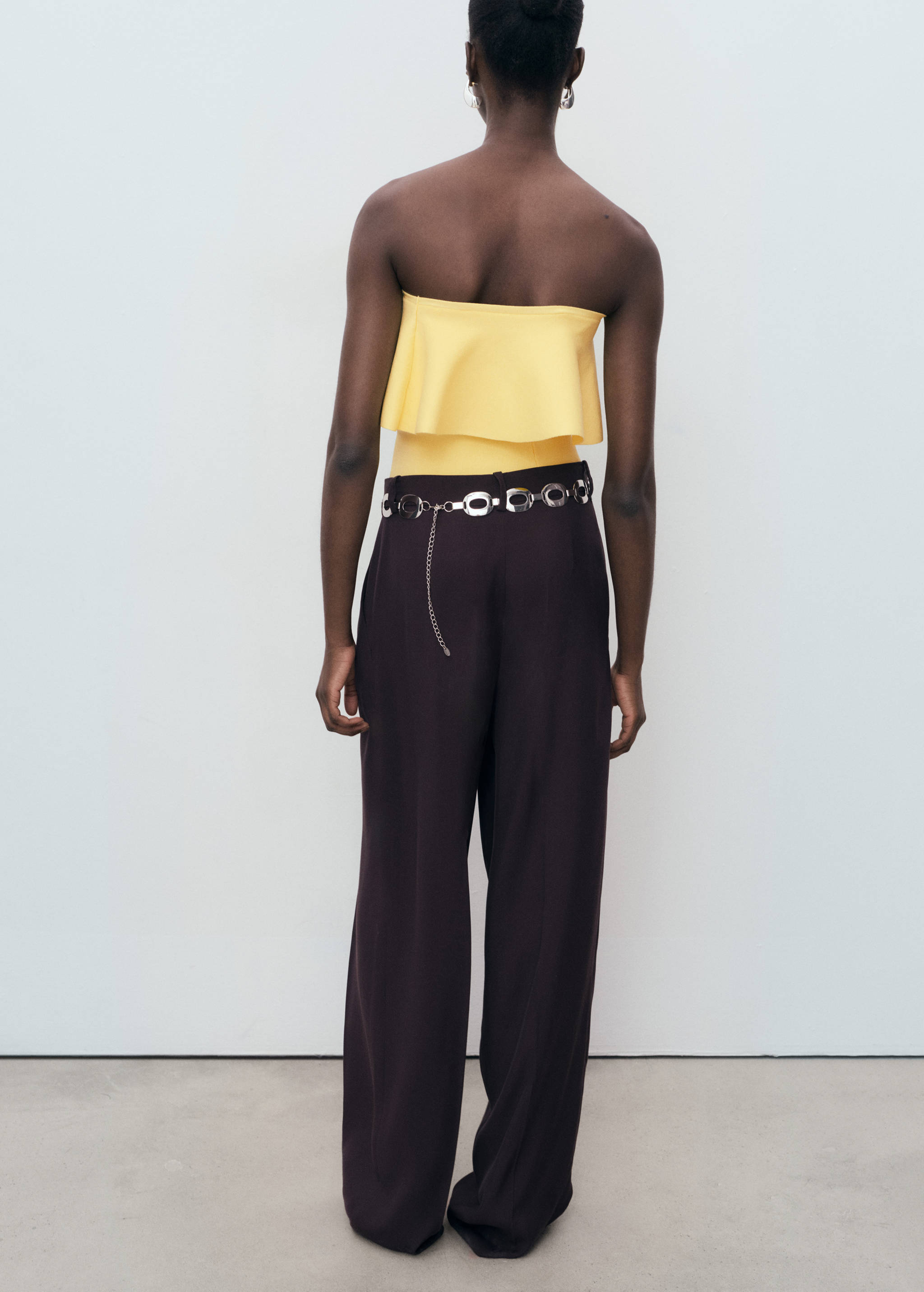 Maxi-ruffle strapless top - Reverse of the article