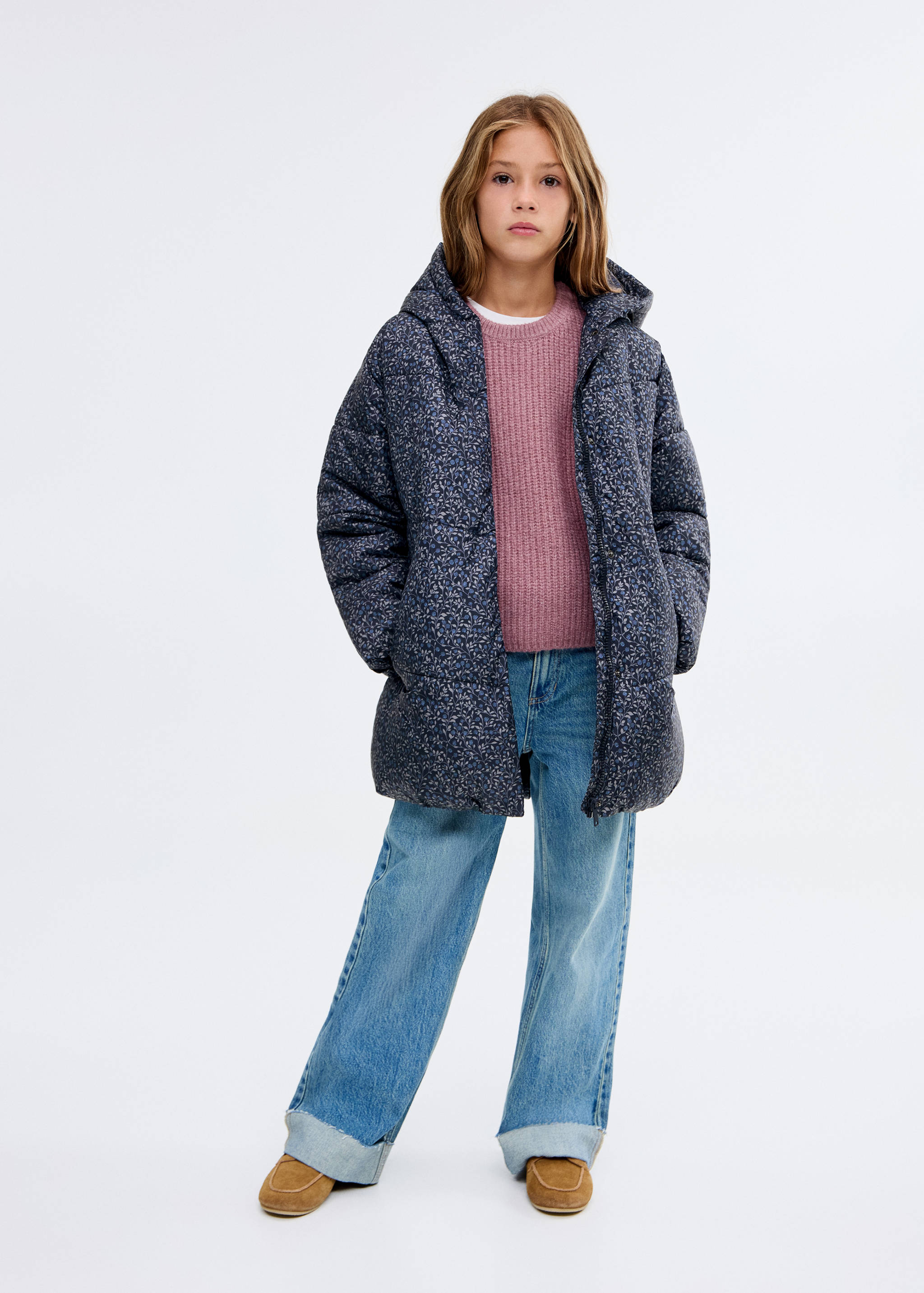 Floral-print coat - General plane