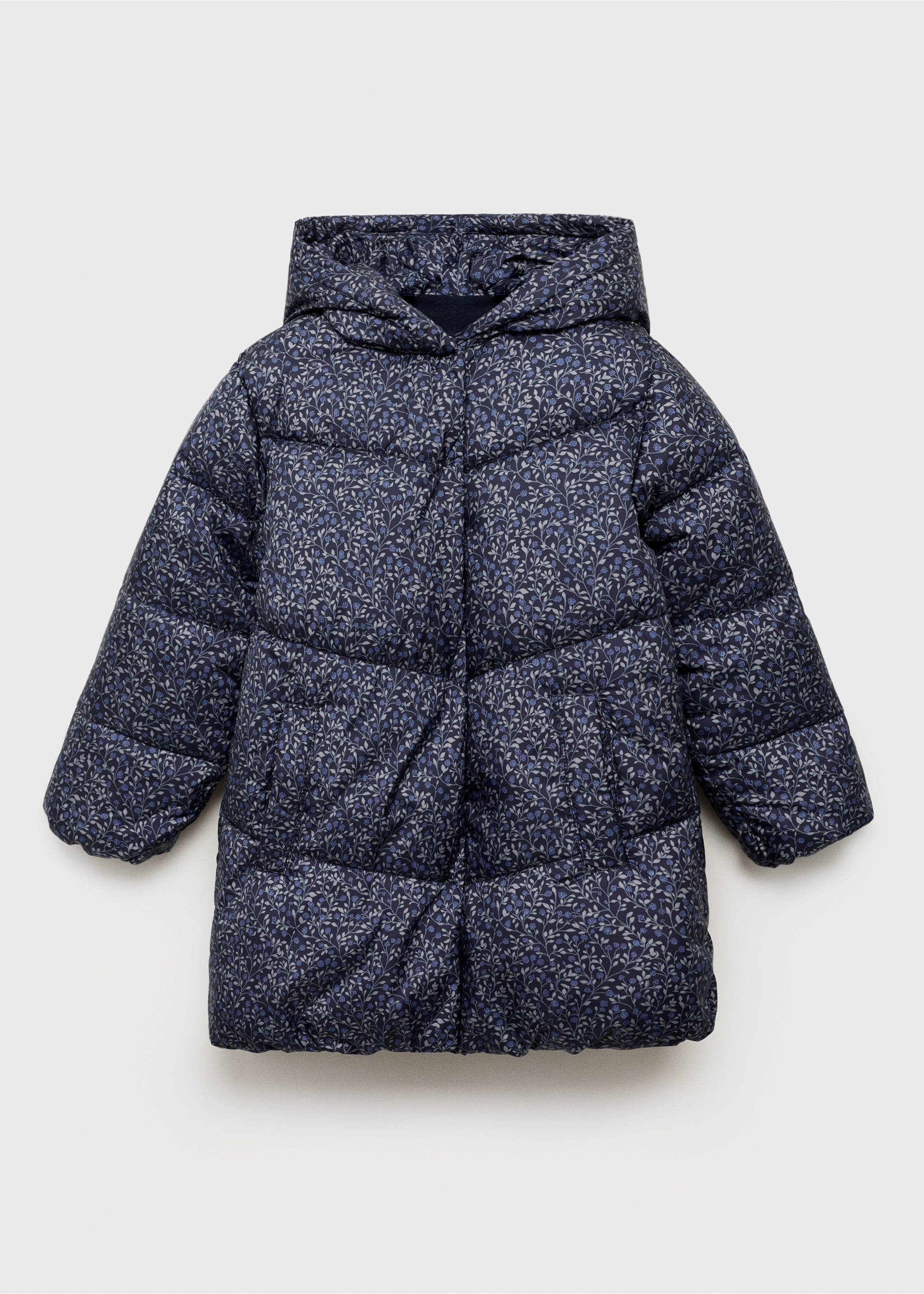Manteau en imprimé fleuri - Article sans modèle, Bleu nuit. Ref: 17023274-00.