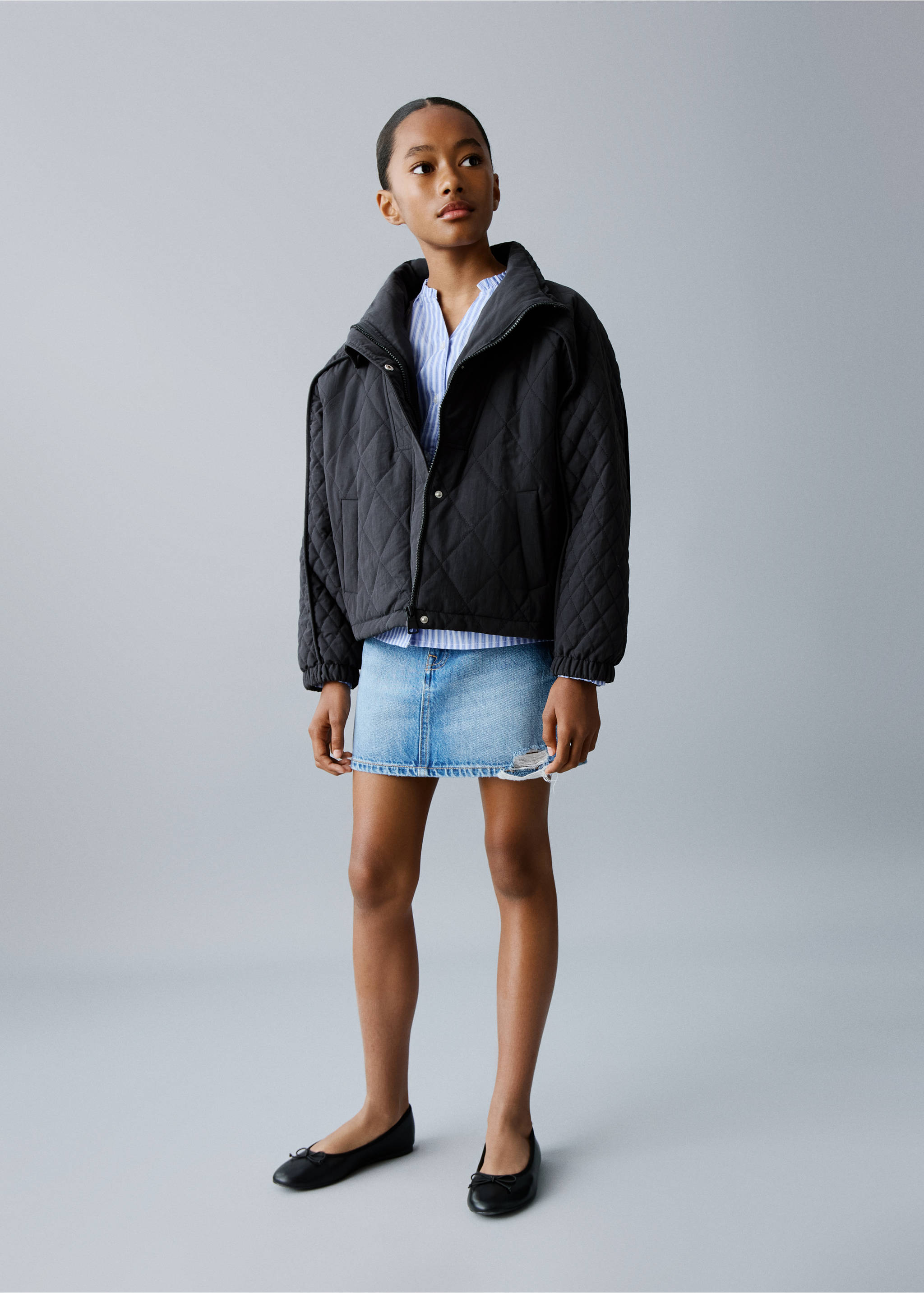 سترة أنوراك مبطنة واسعة - رؤية عامة, كحلي غامق. Ref: 17023276-00.