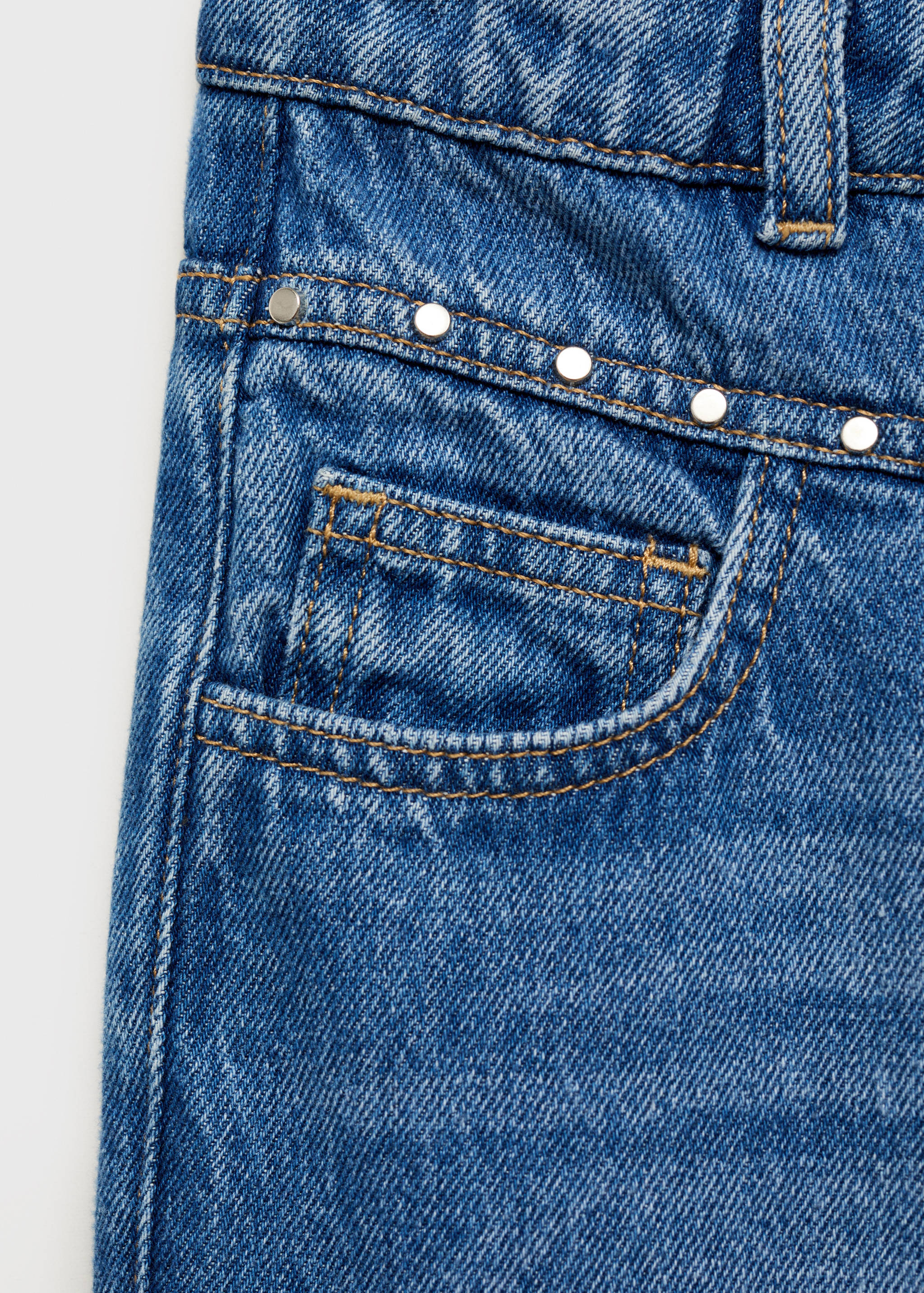 Wide leg jeans with studs - Details of the article 0