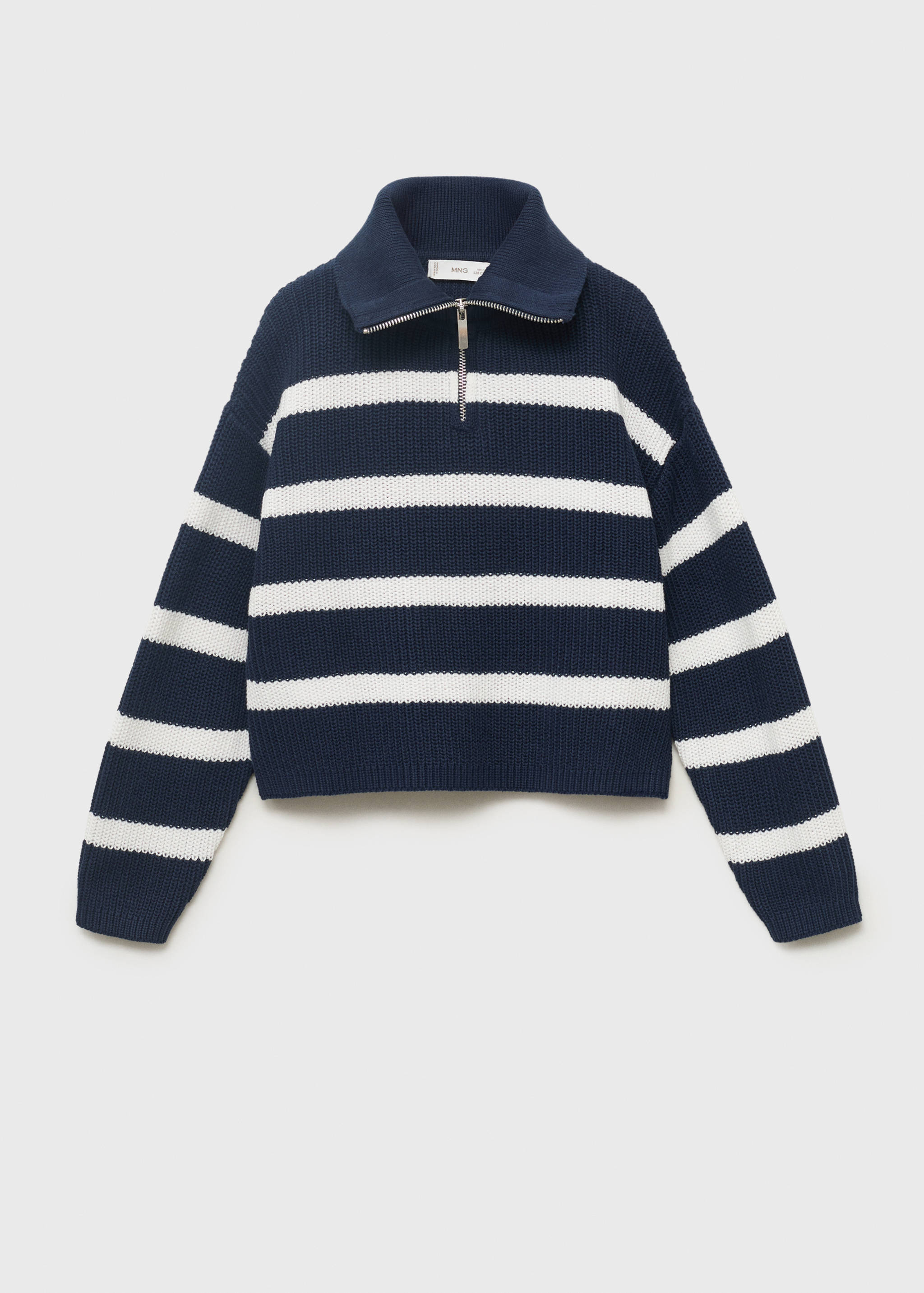 Knitted sweater with perkins neck - Article without model