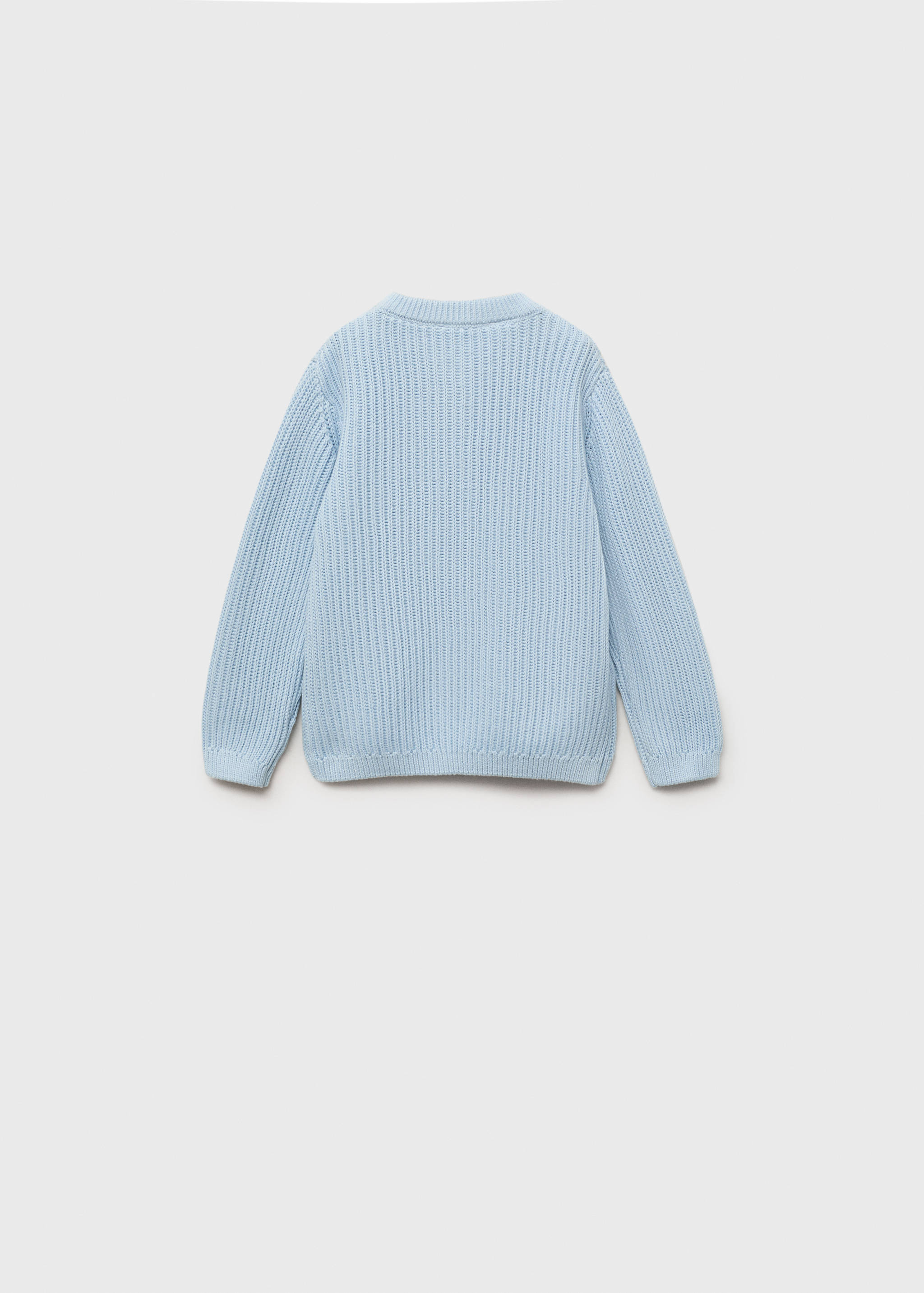 Knitted cotton sweater - Reverse of the article