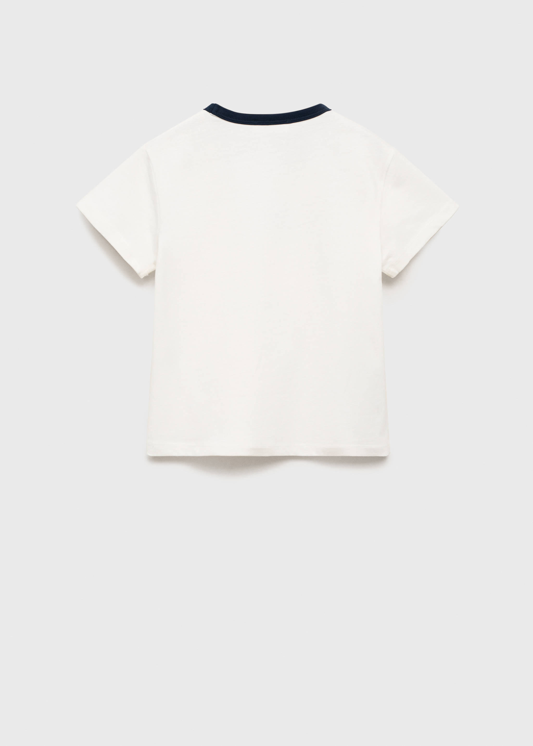 T-shirt with embroidered contrasting collar - Reverse of the article