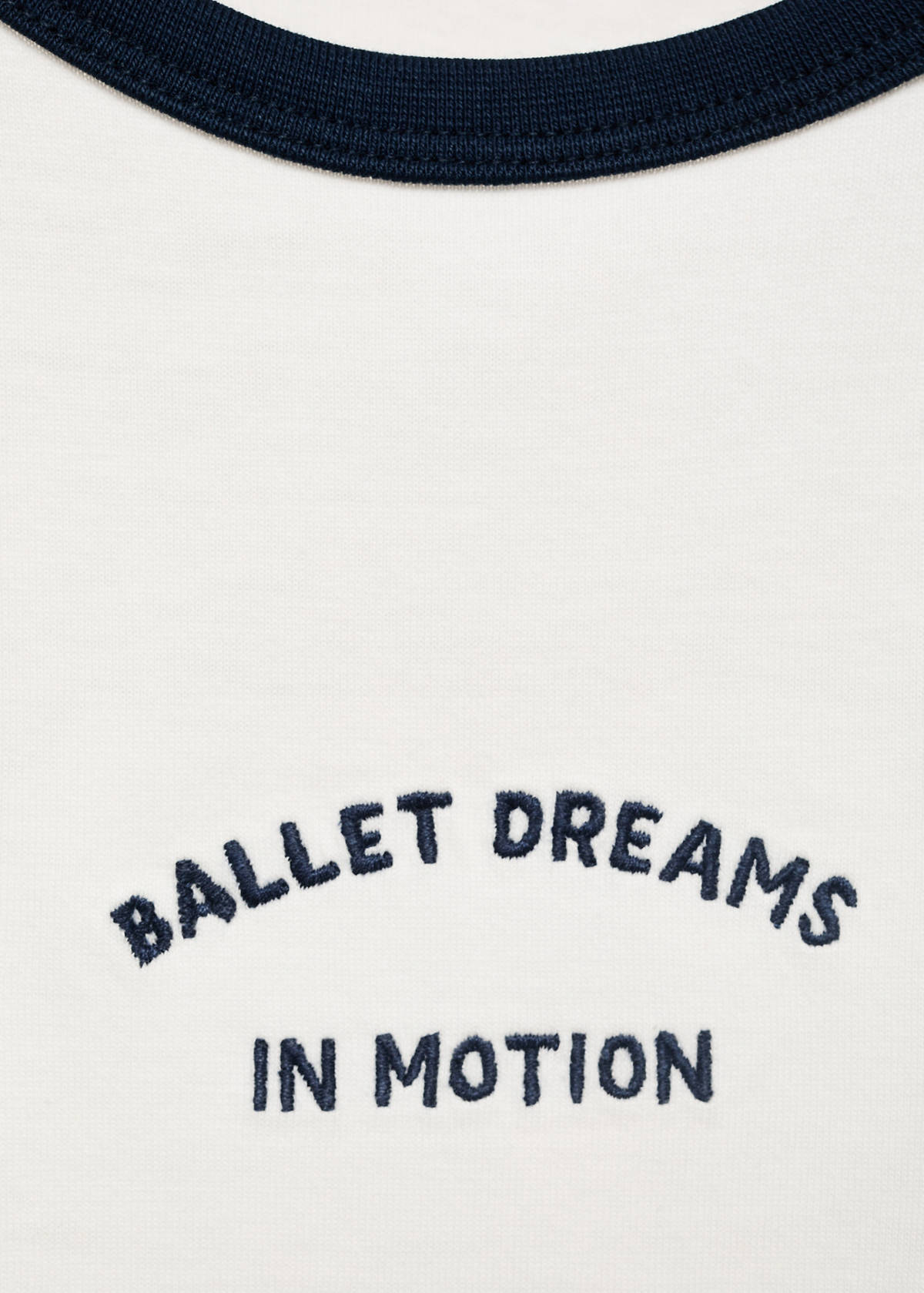 T-shirt with embroidered contrasting collar — Off White