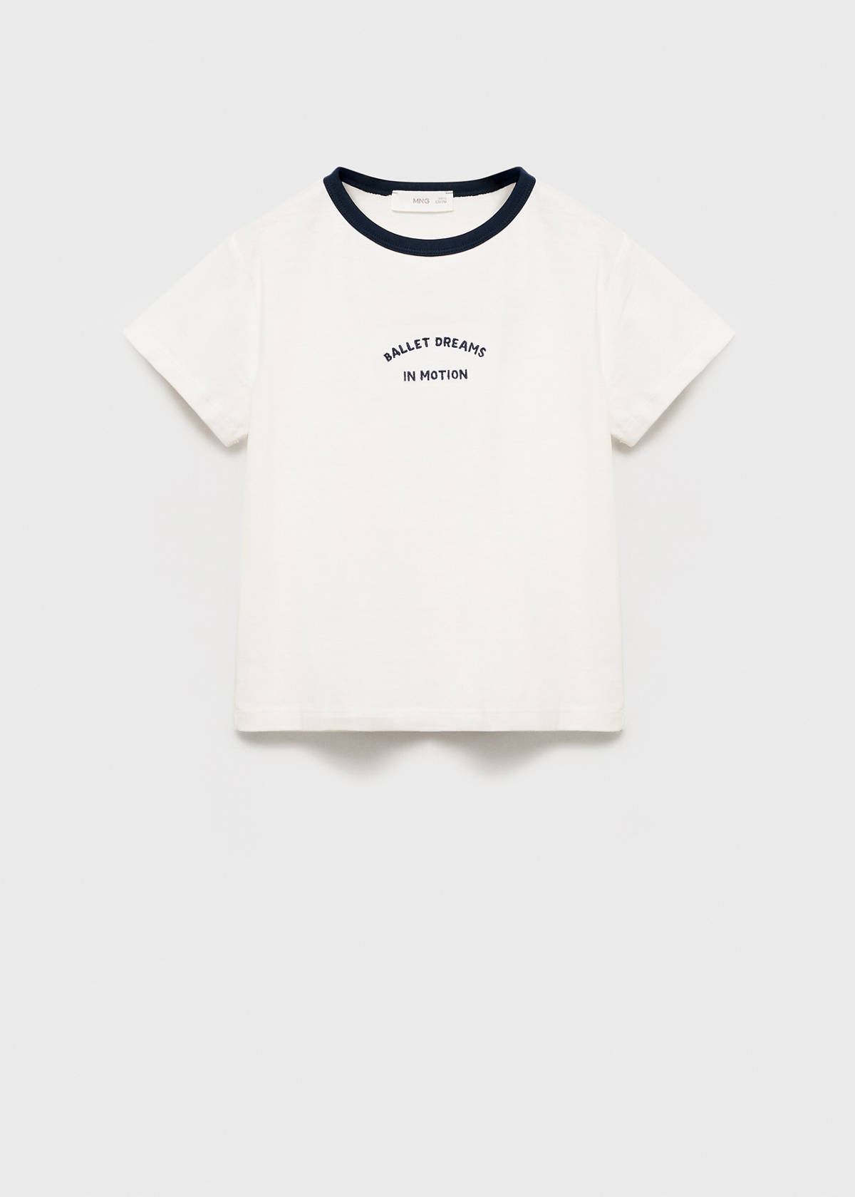 T-shirt with embroidered contrasting collar — Off White