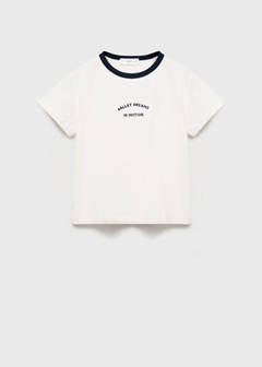 T-shirt with embroidered contrasting collar — Off White 3