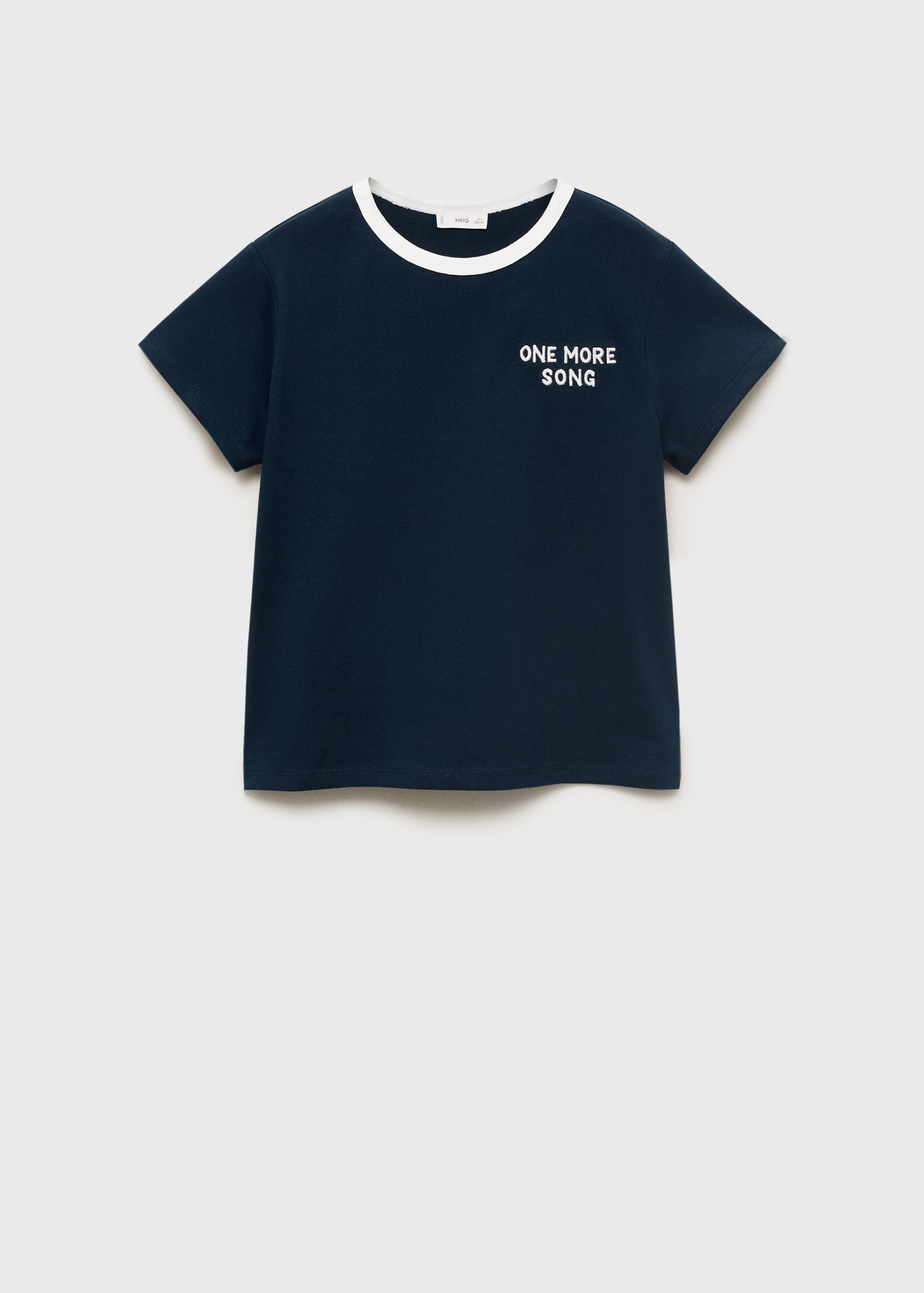 T-shirt with embroidered contrasting collar - Article without model