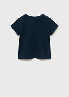 T-shirt with embroidered contrasting collar — Navy 4