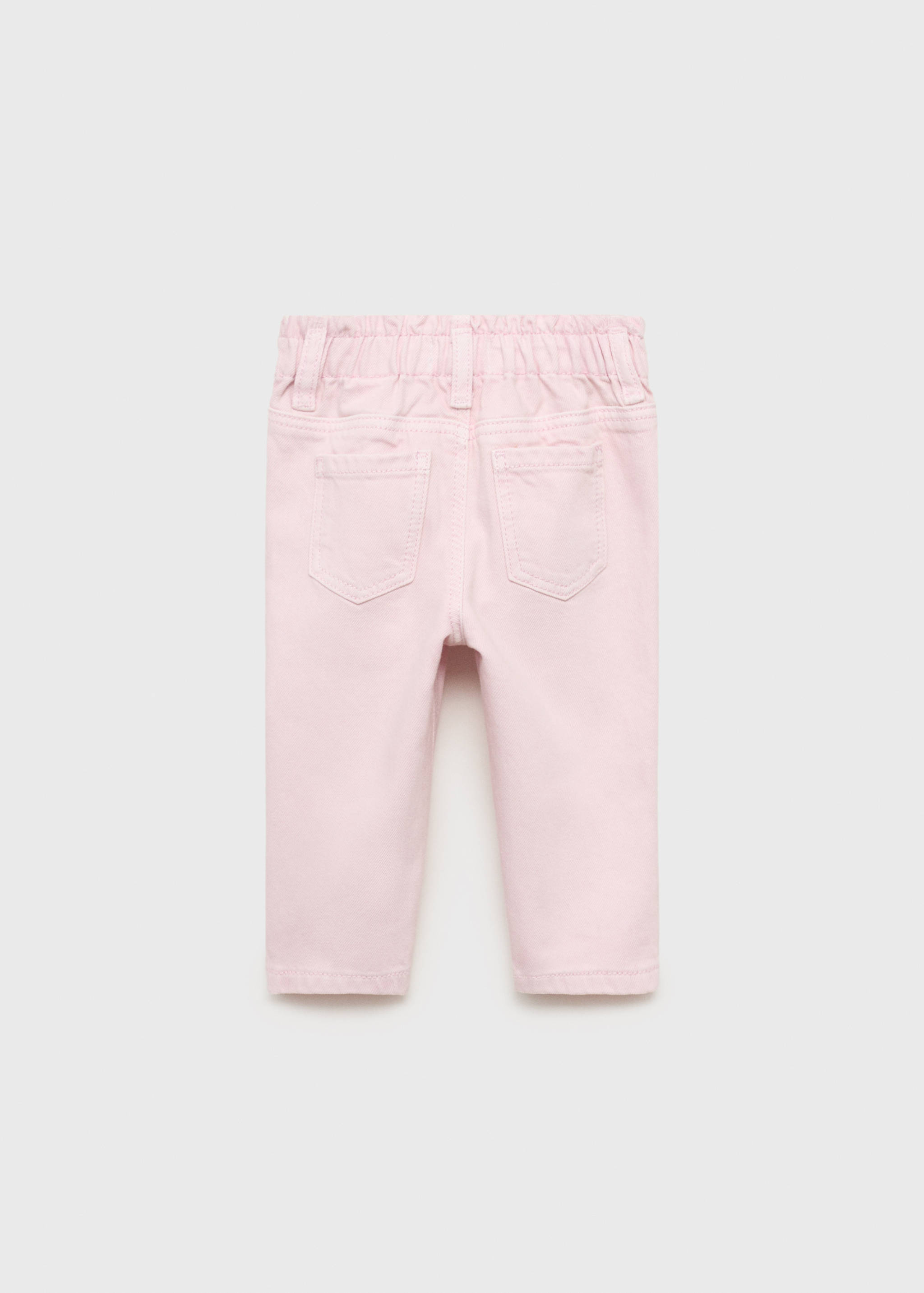 Paper bag jeans with buttons - Reverse of the article