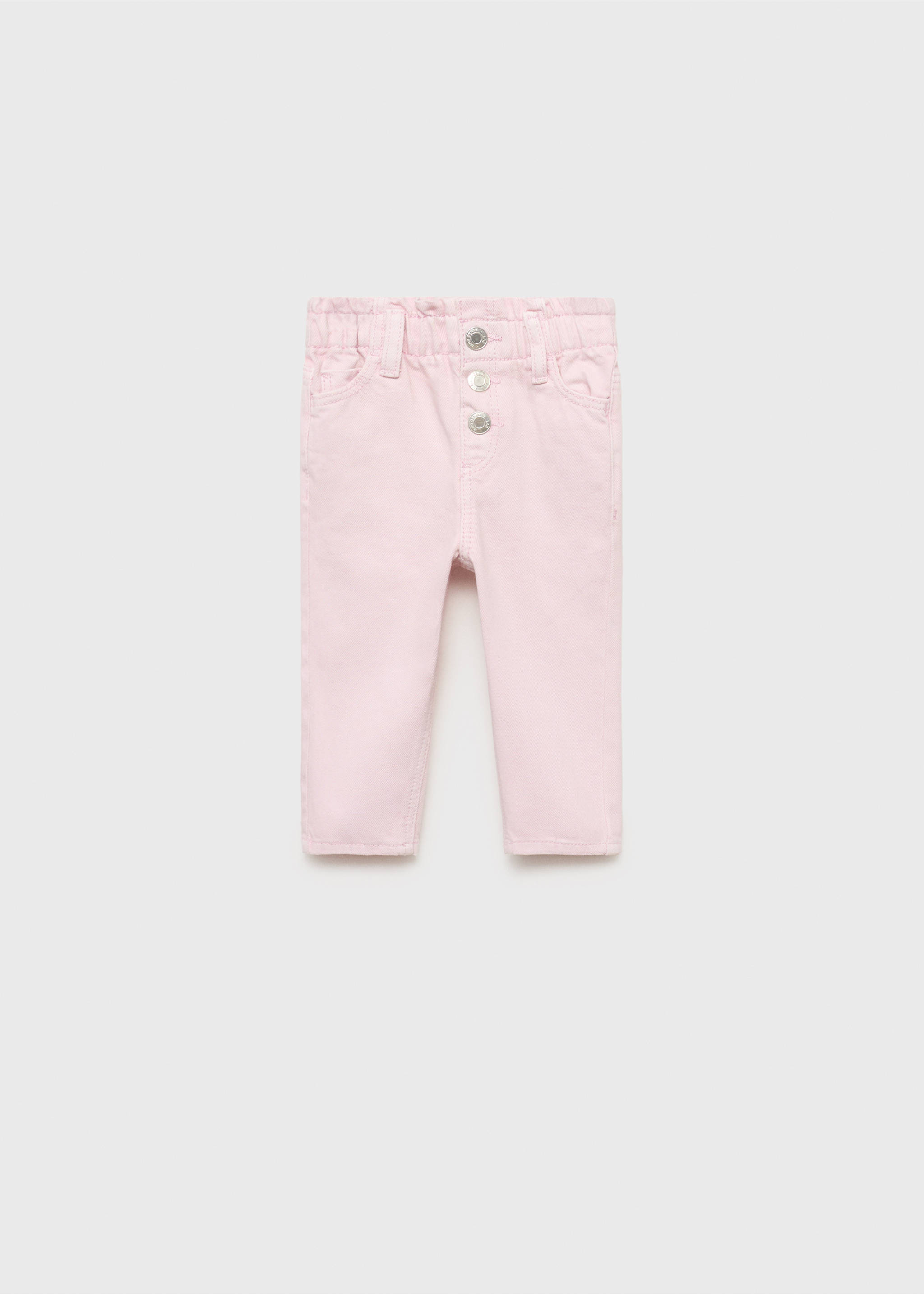 Paper bag jeans with buttons - Article without model, Pink. Ref: 17023285-00.