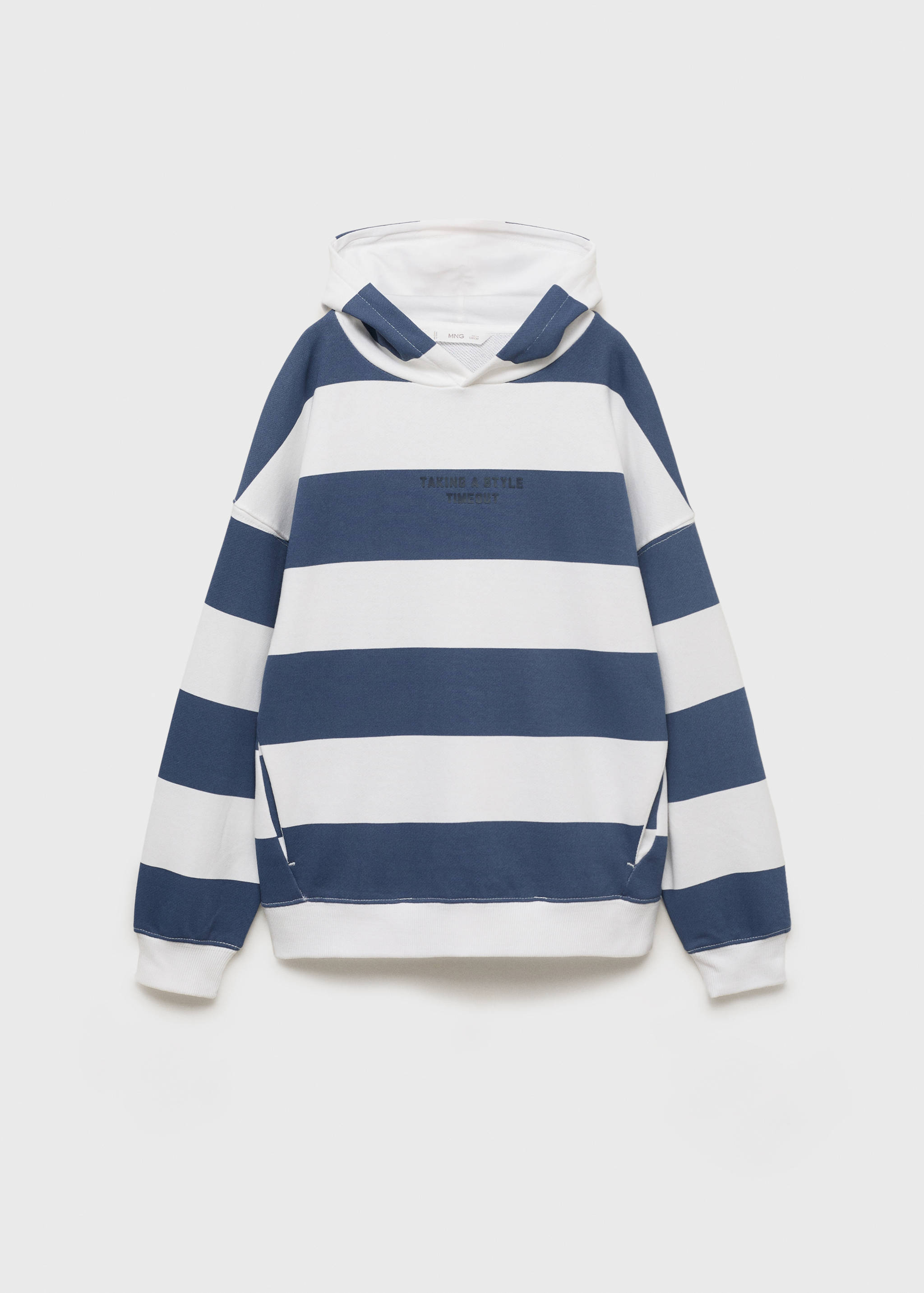 Striped hooded sweatshirt - Article without model