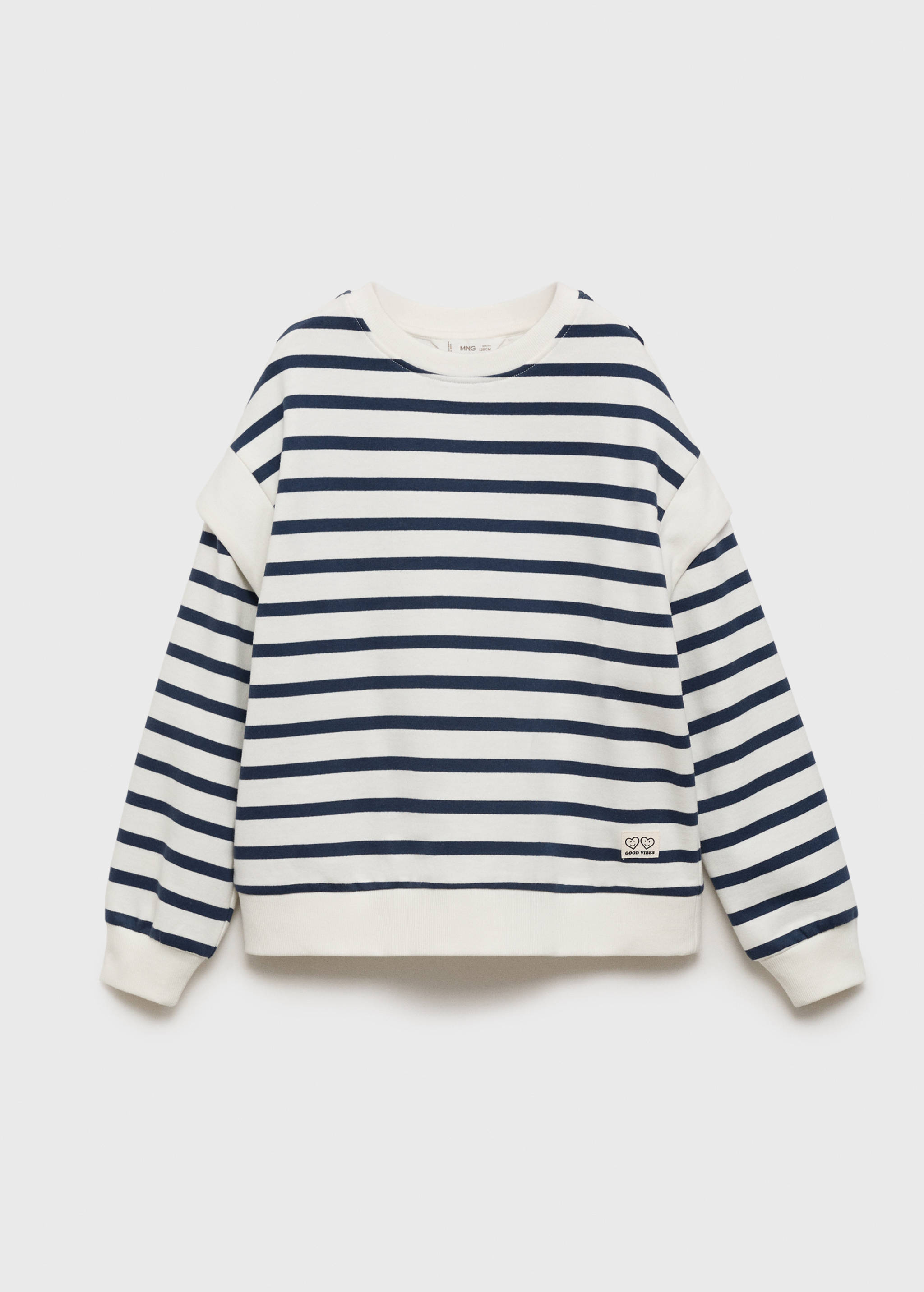 Striped cotton-blend sweatshirt - Article without model