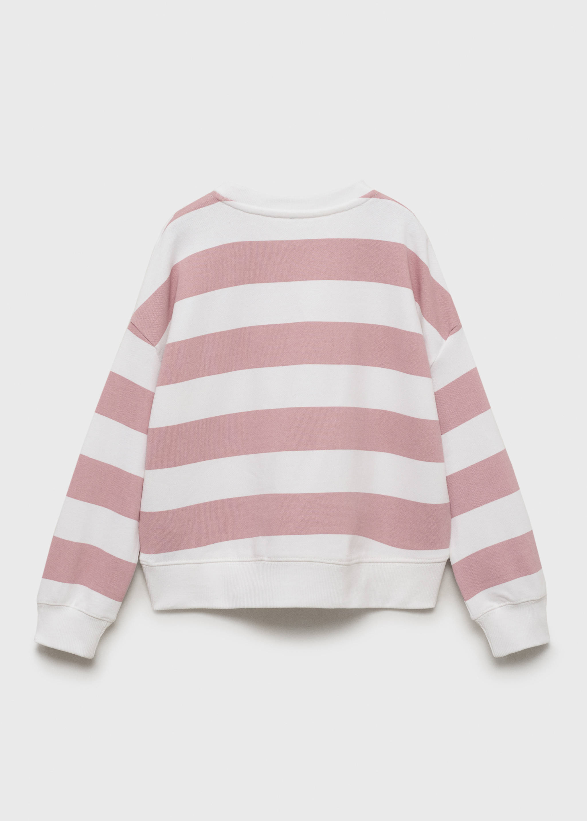 Striped sweatshirt with embroidered detail - Reverse of the article
