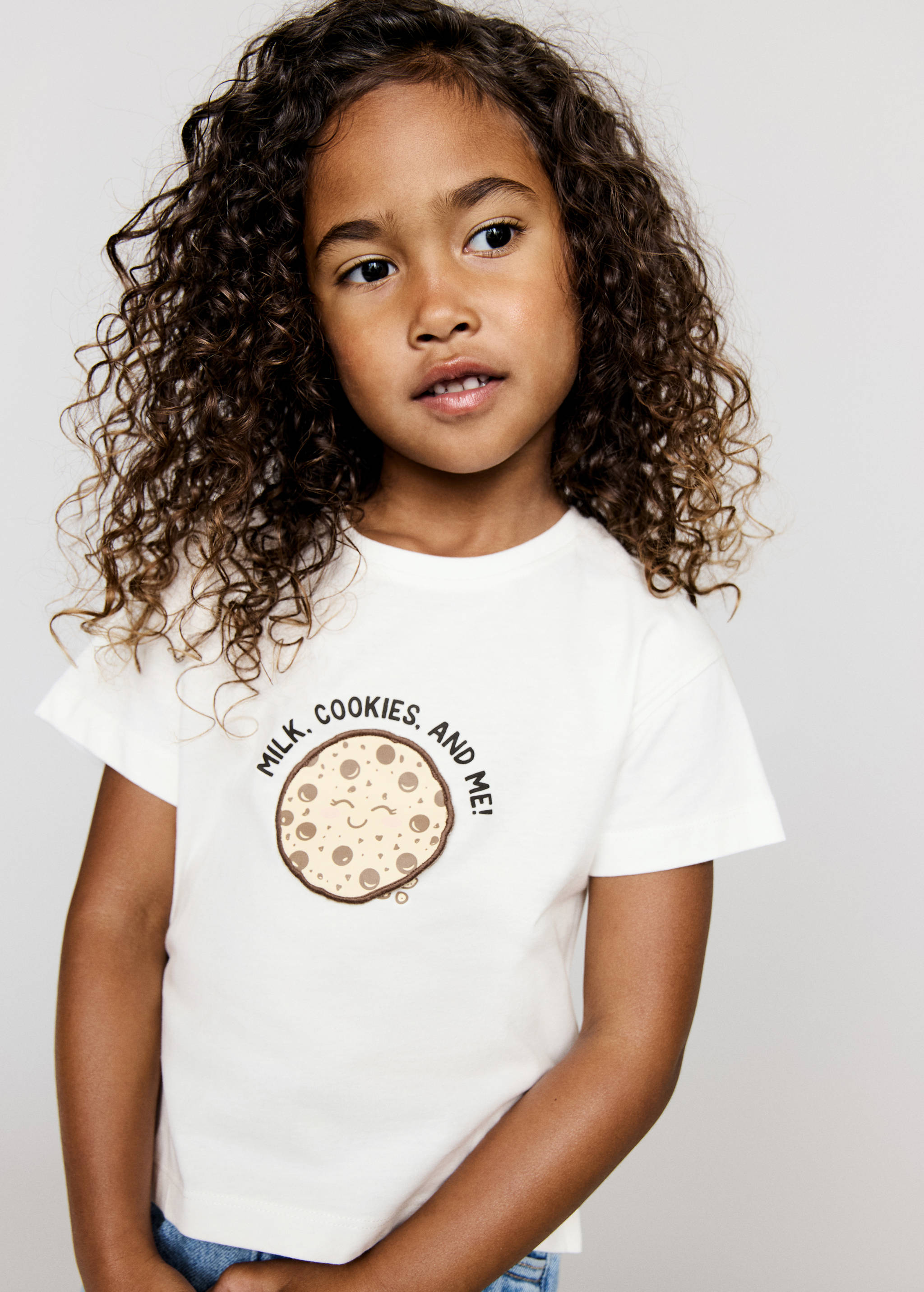 T-shirt imprimé détail relief - Plan moyen