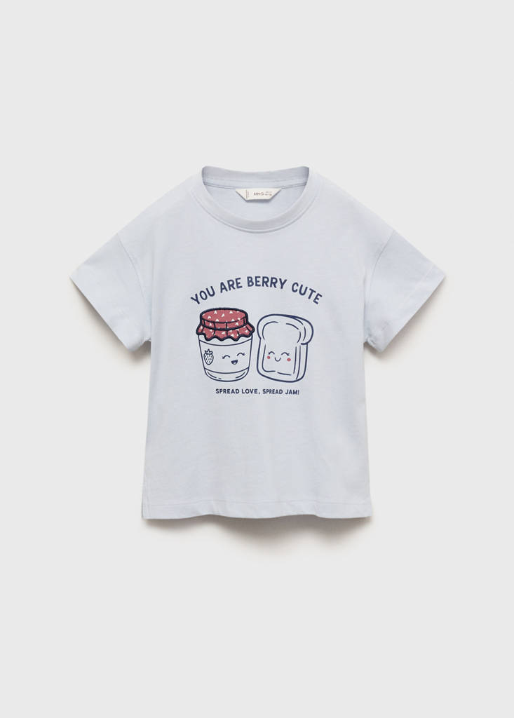 MANGO KIDS - T-shirt imprimé détail relief bleu ciel - 2-3 ans - Bébé fille