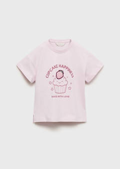 Embossed detail printed t-shirt — Lilac 2
