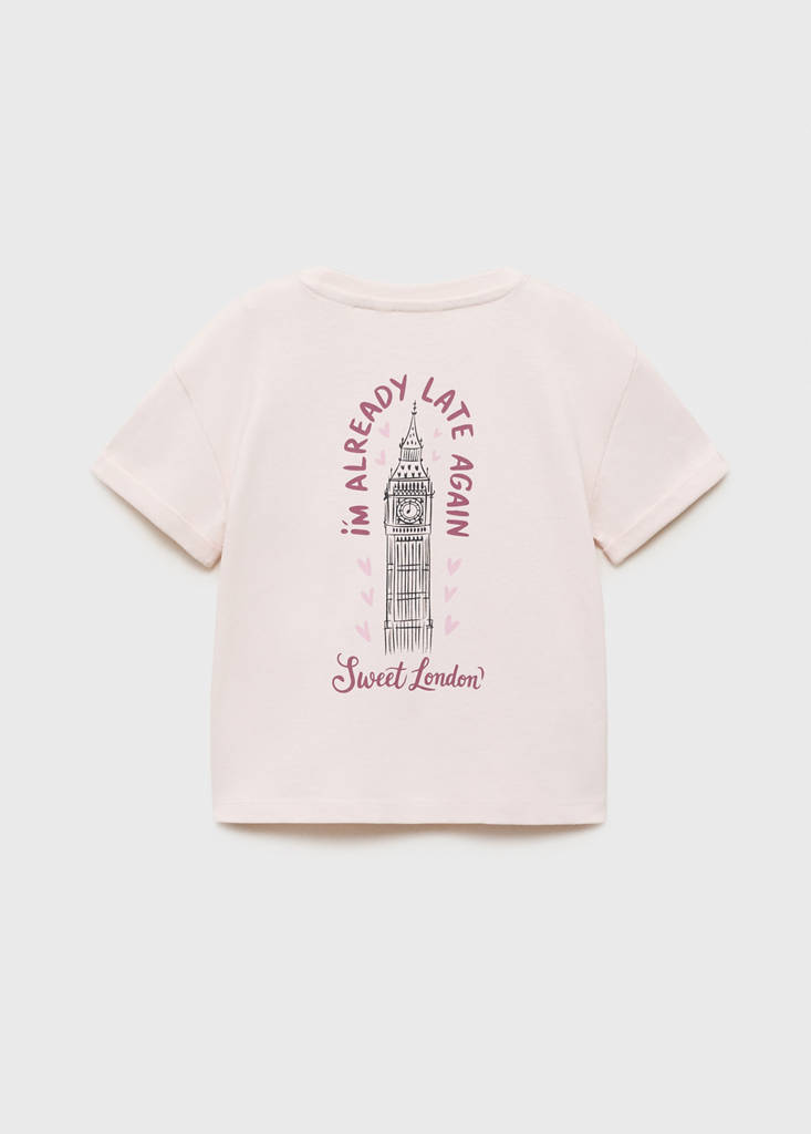 Printed cotton-blend t-shirt — Pink