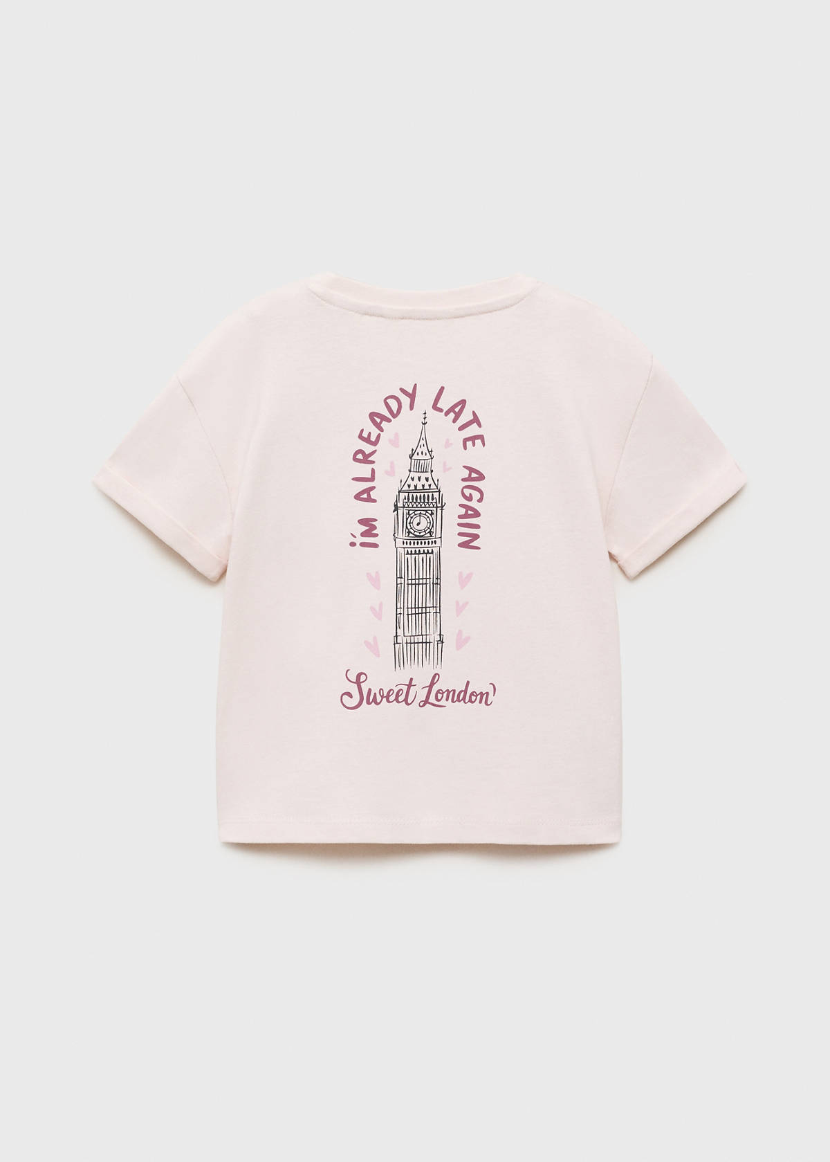 Printed cotton-blend t-shirt — Pink