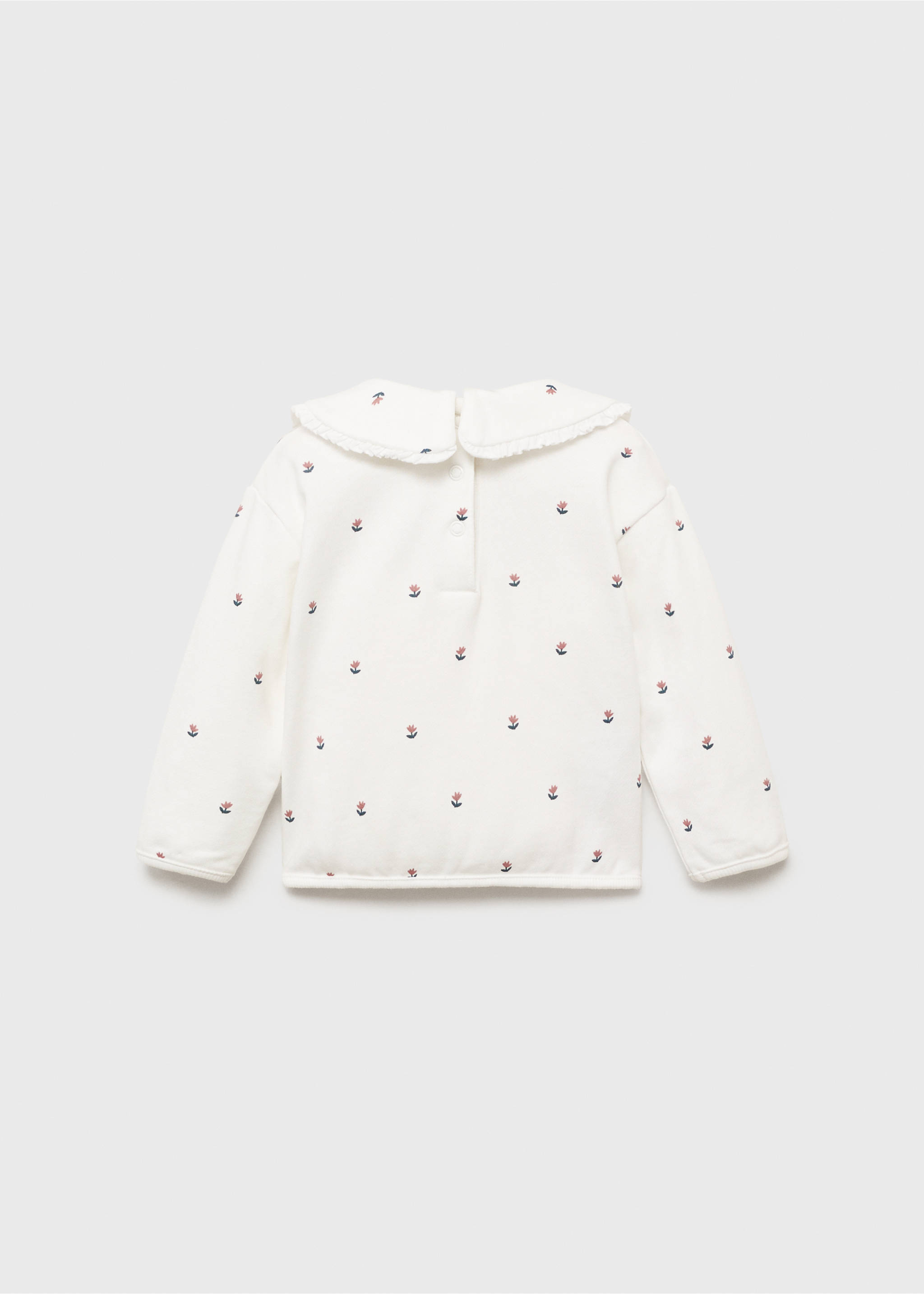 Floral printed sweatshirt - Reverse of the article, Off White. Ref: 17023297-00.