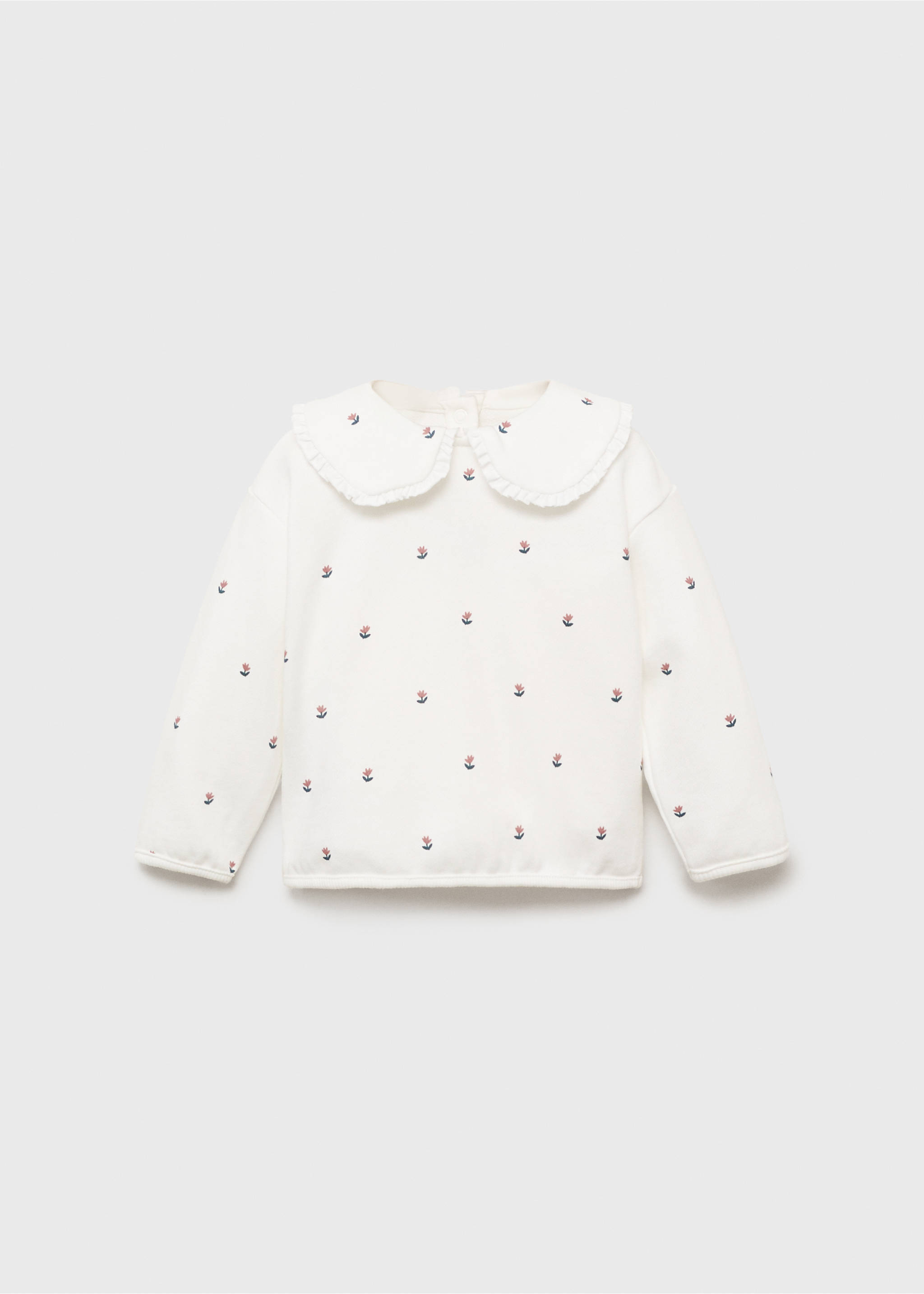 Floral printed sweatshirt - Article without model, Off White. Ref: 17023297-00.