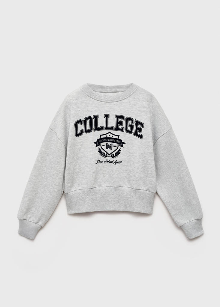 Monochrome college sweatshirt — Medium Heather Grey