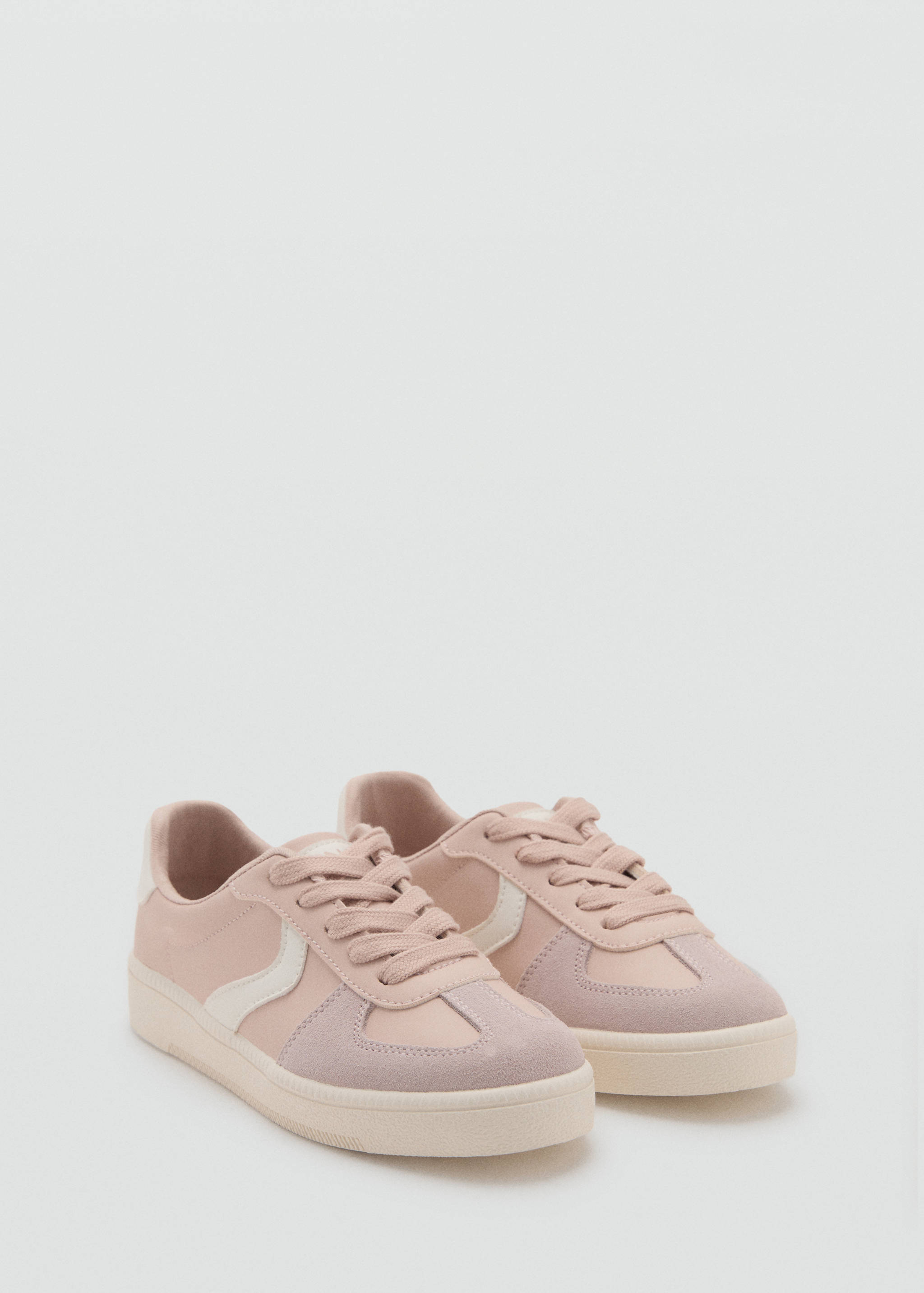 Combined sneakers with laces - Medium plane