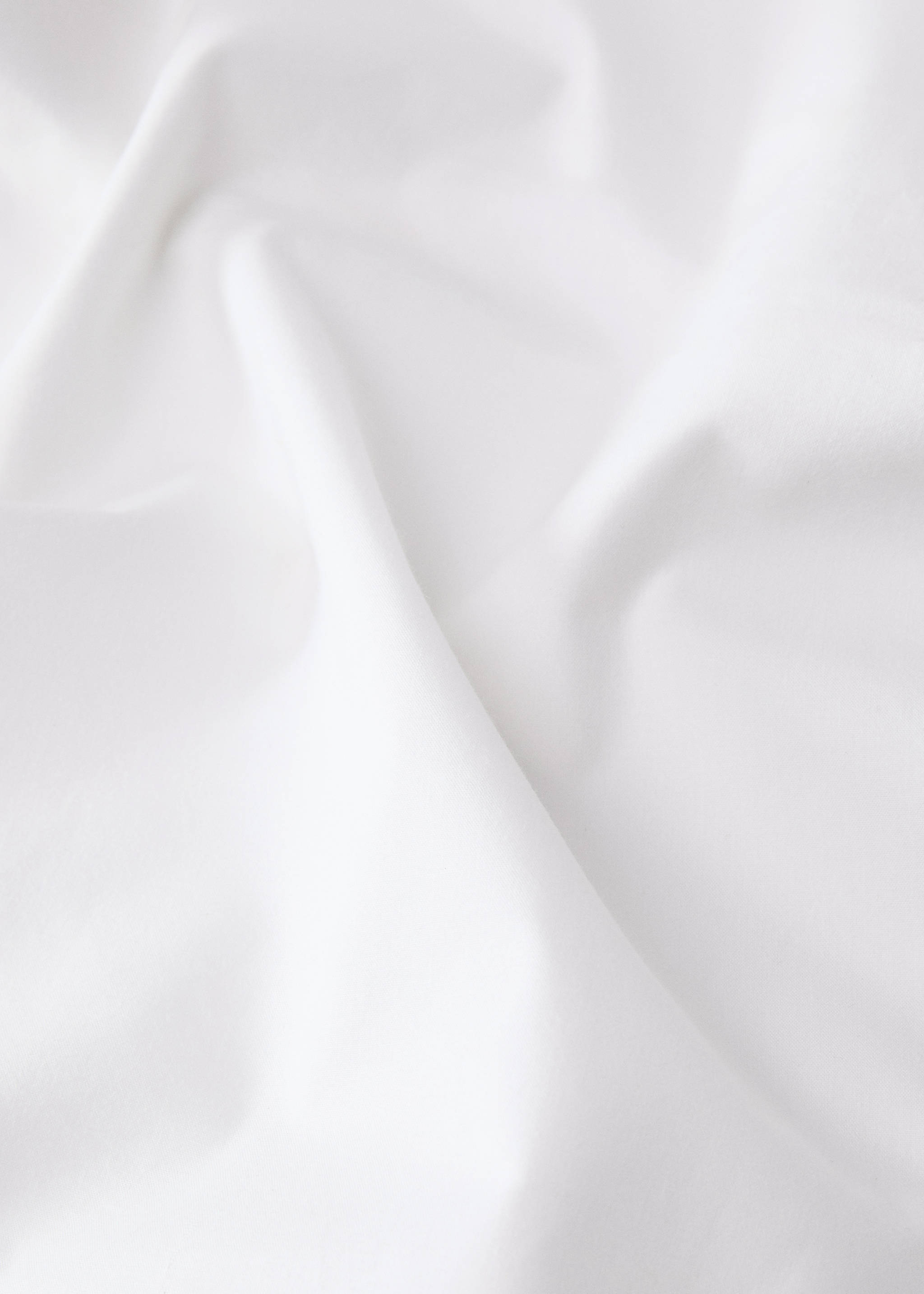 Cotton percale linen trim flat sheet Queen bed - Details of the article 3