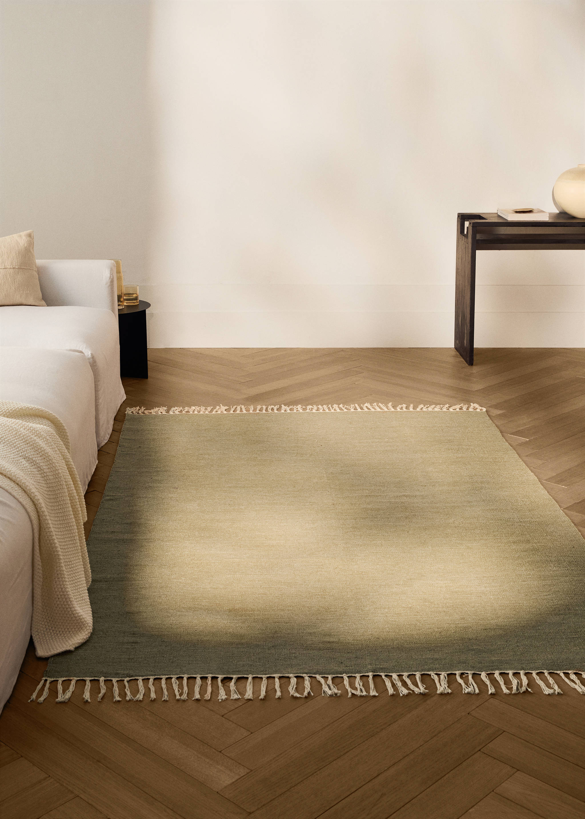 Памучен меланжиран килим - Обща равнина