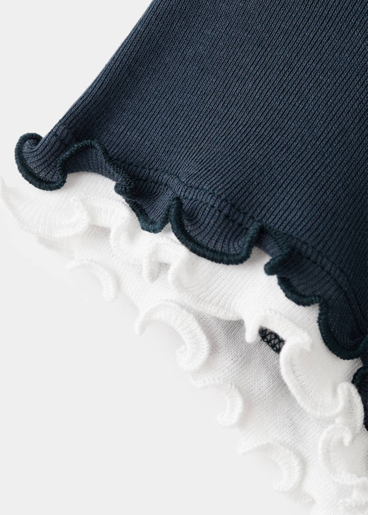Organic cotton crop top — Navy