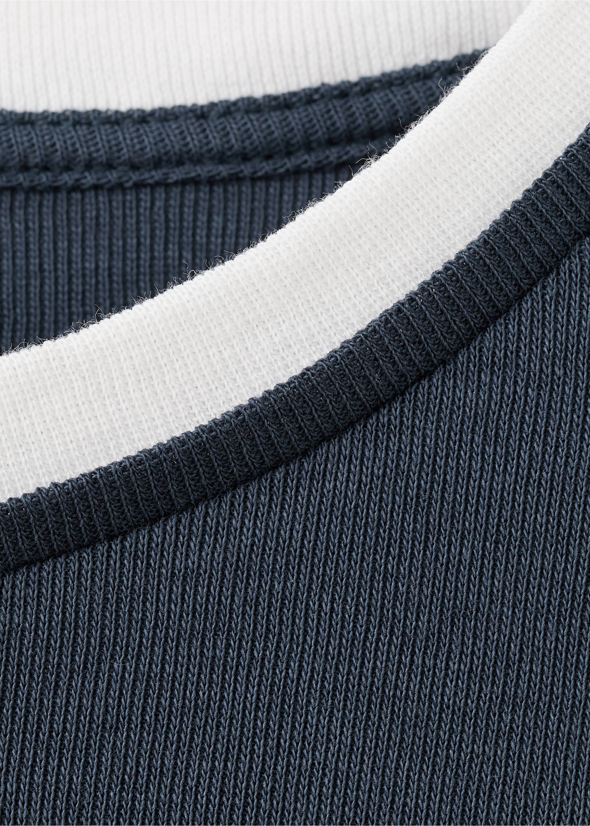 Organic cotton crop top - Details of the article 0, Navy. Ref: 17023336-00.