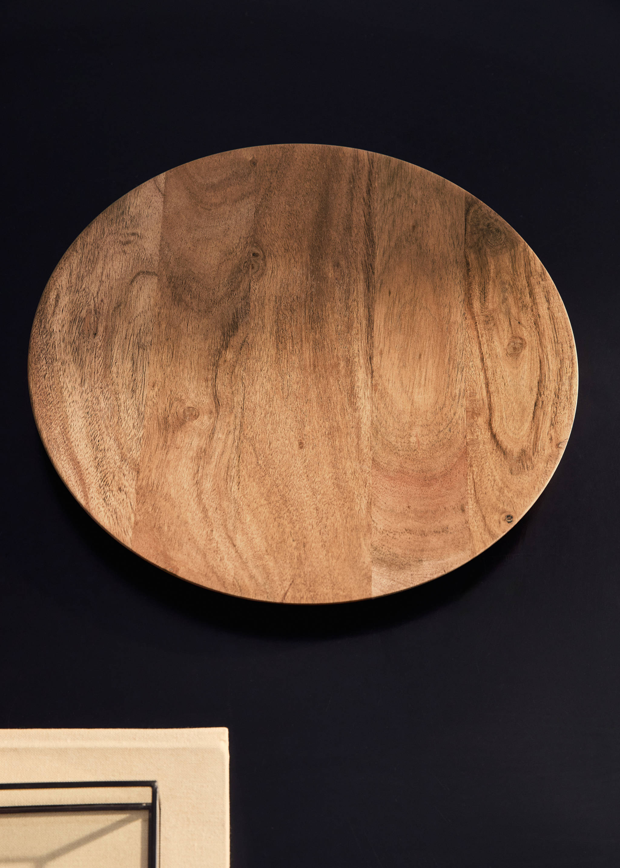 Velký kulatý dřevěný podnos - Celkový náhled