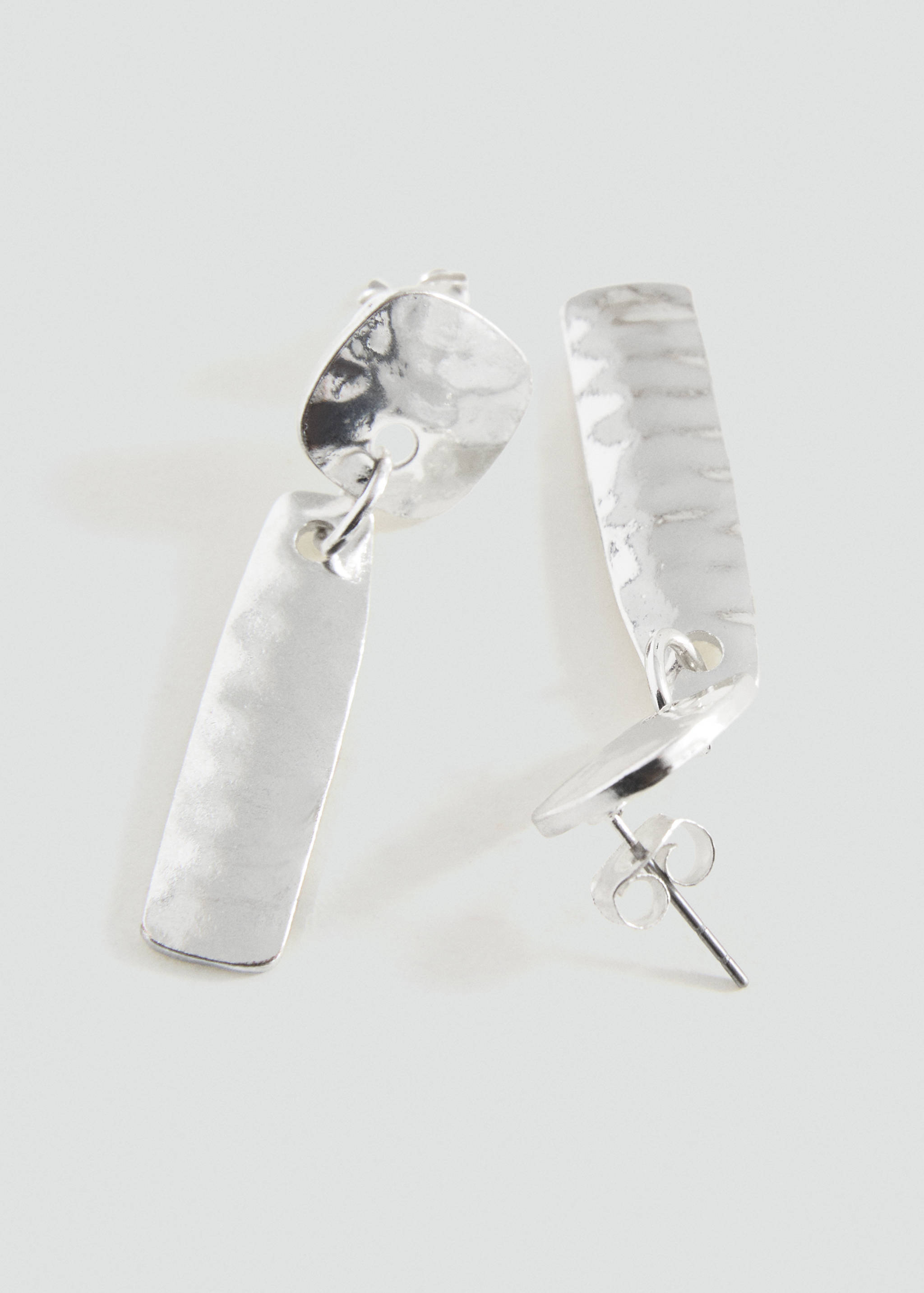 Earrings with geometric appliqué - Medium plane