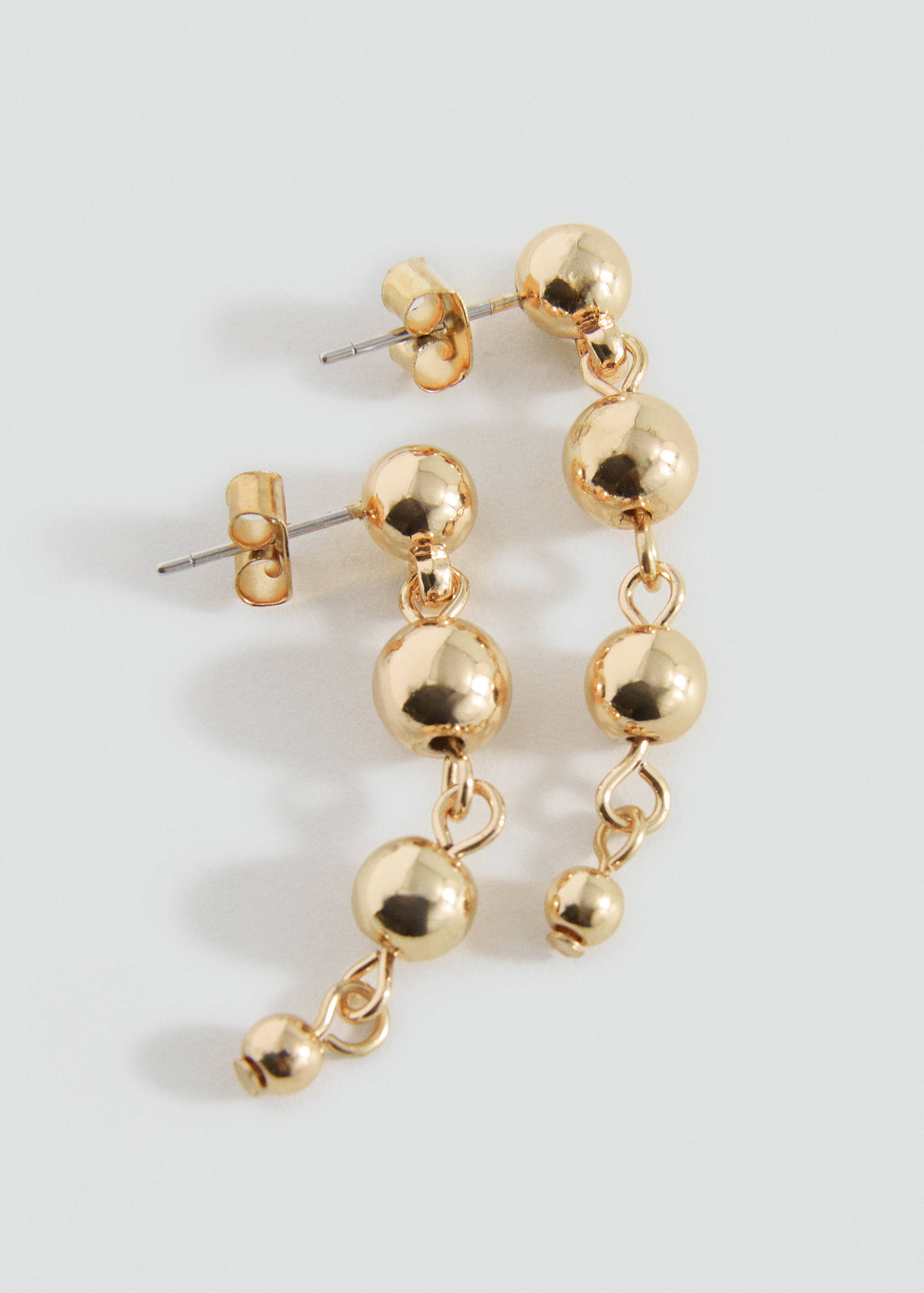 Beaded drop earrings - Medium plane